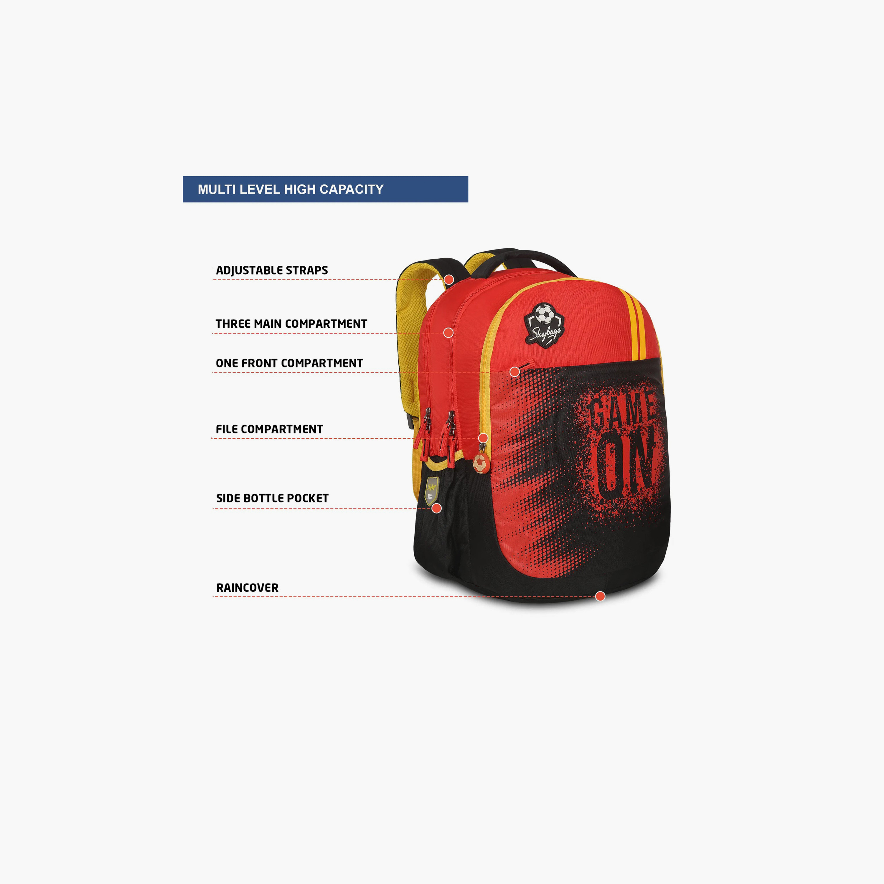 سكاي باغ- شنطة ظهر 32 لتر، بوليستر، حزام كتف قابل للتعديل | CHASE12-school-bagsandbackpacks-backpacks-image-11