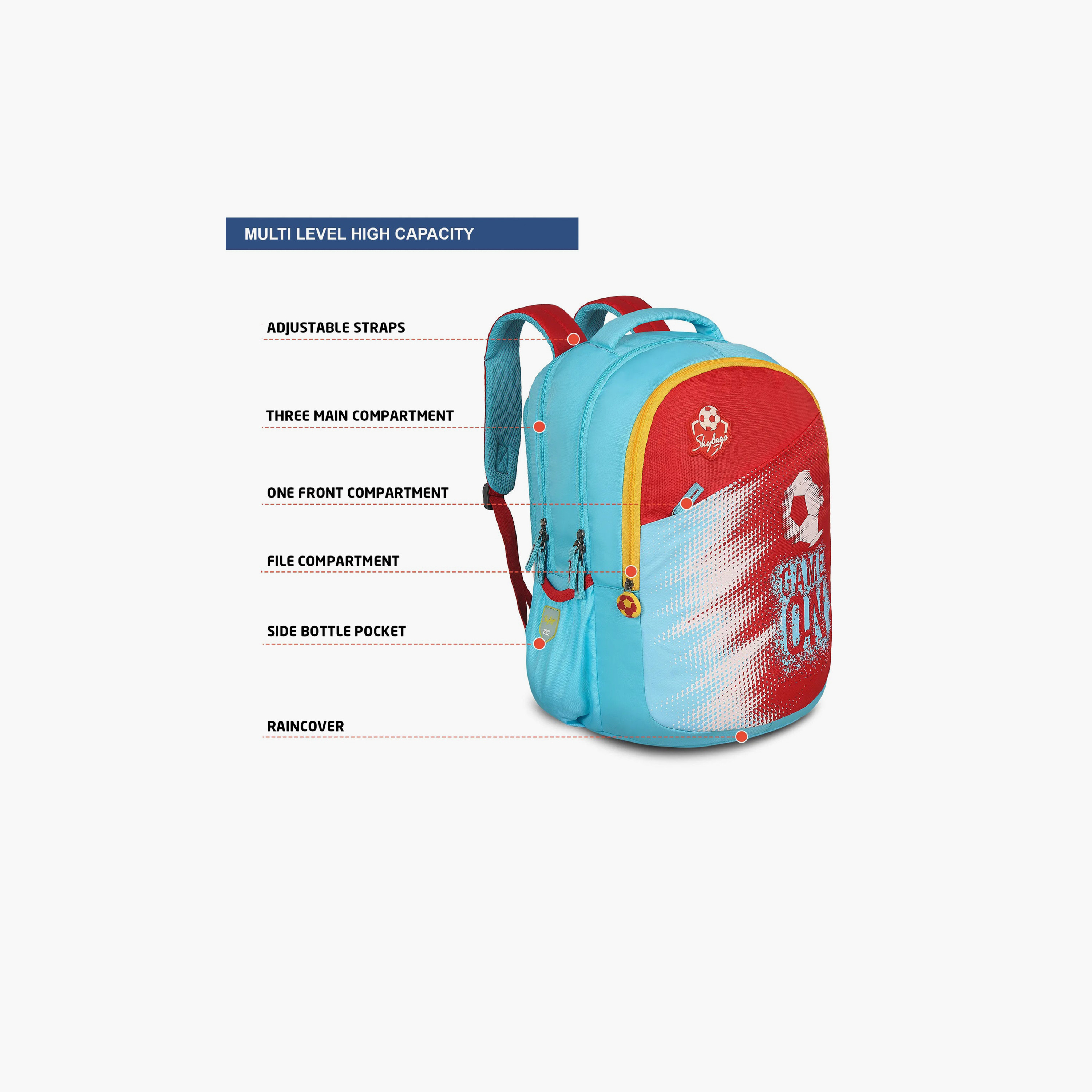 سكاي باغ- شنطة ظهر 32 لتر، بوليستر، حزام كتف قابل للتعديل | CHASE12-school-bagsandbackpacks-backpacks-image-18