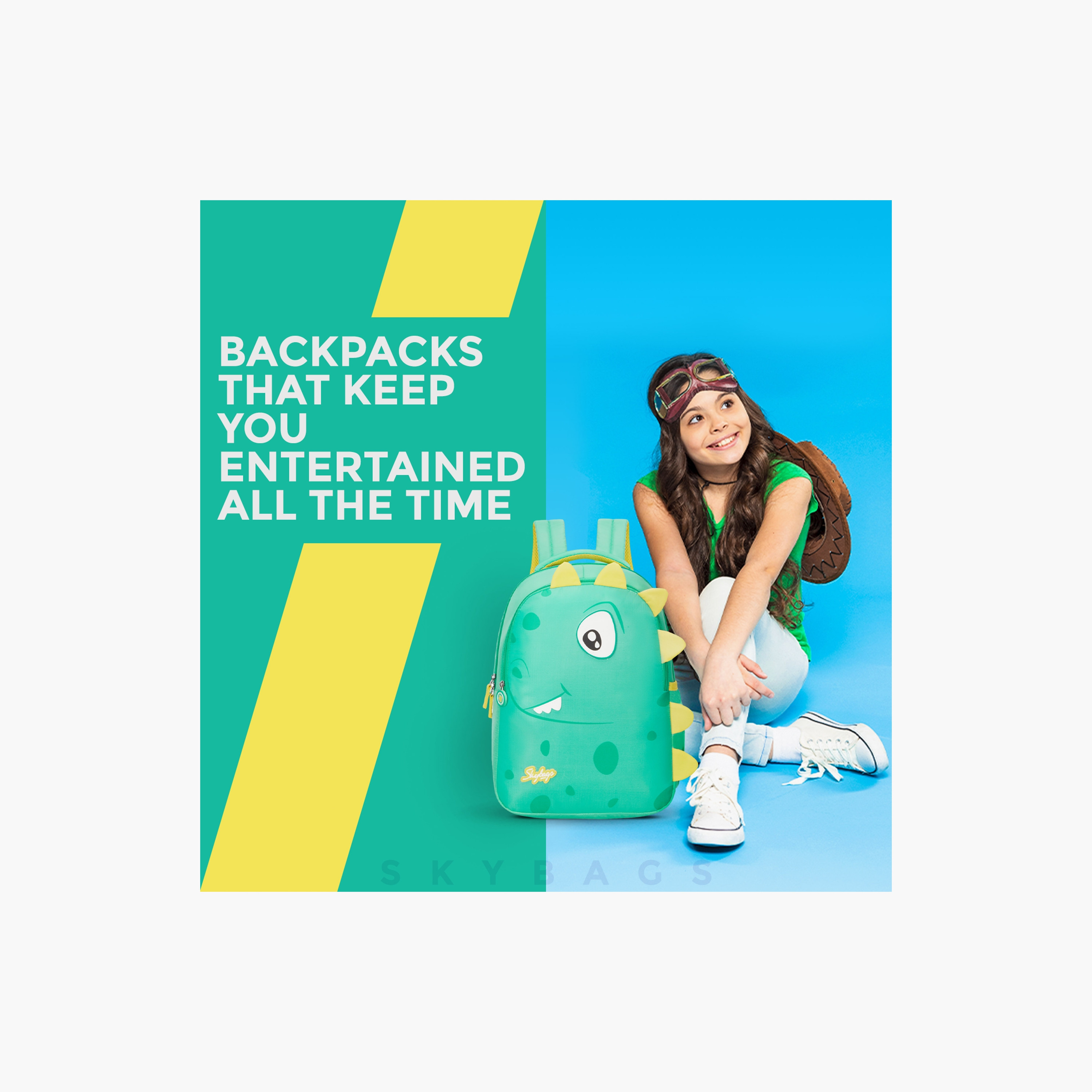 سكاي باغ- شنطة ظهر 20 لتر، بوليستر، حزام كتف قابل للتعديل | School-2-school-bagsandbackpacks-backpacks-image-1