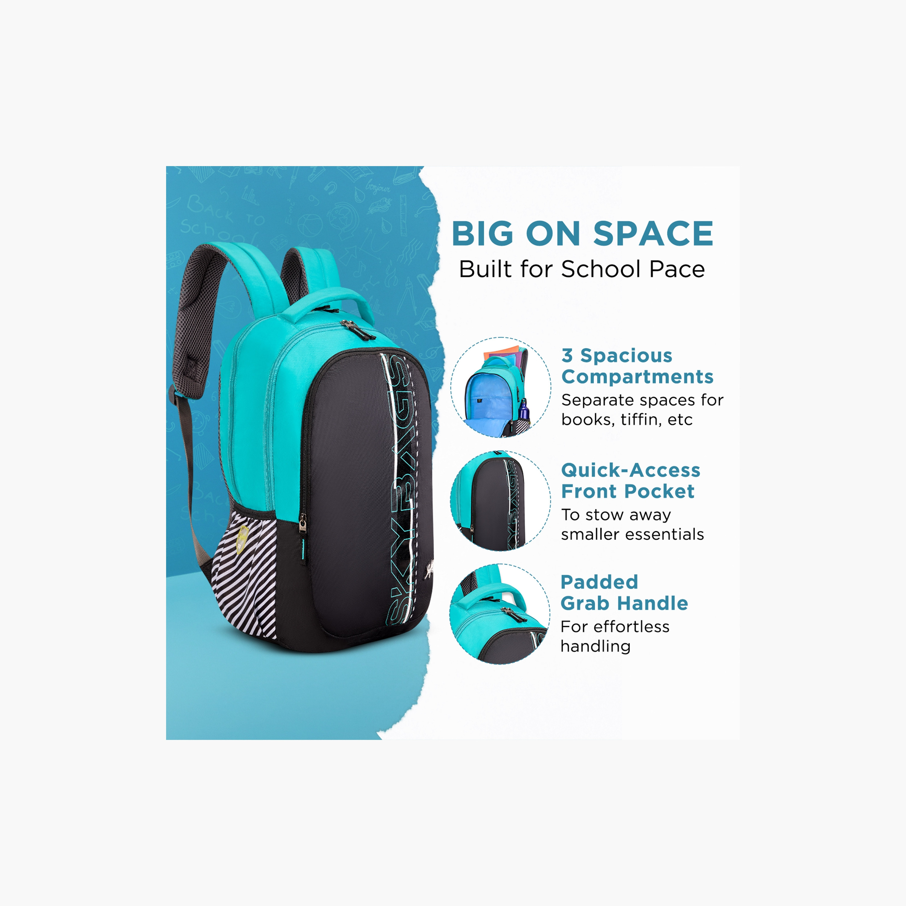 Skybags 38 L Backpack, Polyester, Adjustable Shoulder Strap | Stash-02-school-bagsandbackpacks-backpacks-image-5