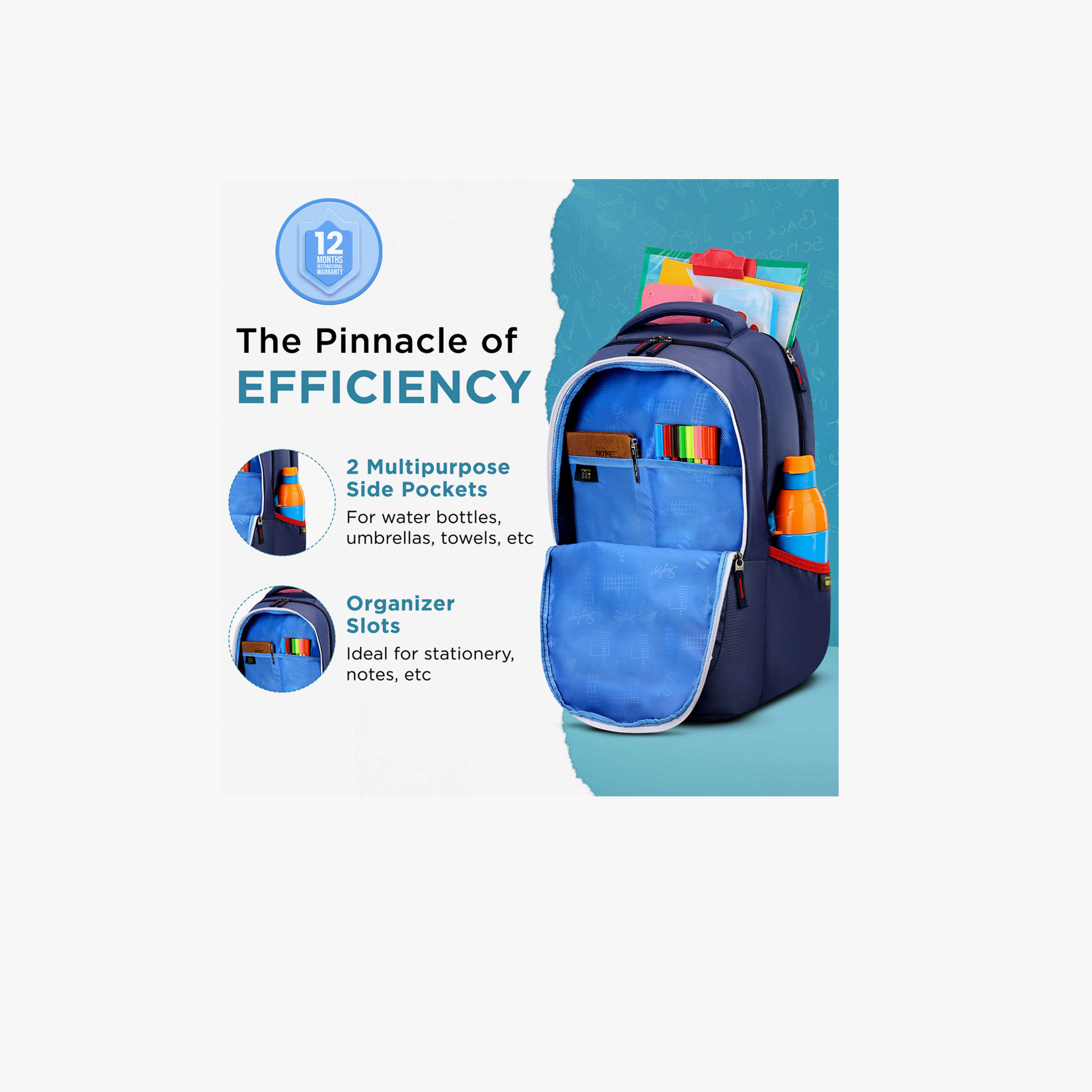 Skybags 38 L Backpack, Polyester, Adjustable Shoulder Strap | Stash-03-school-bagsandbackpacks-backpacks-image-4