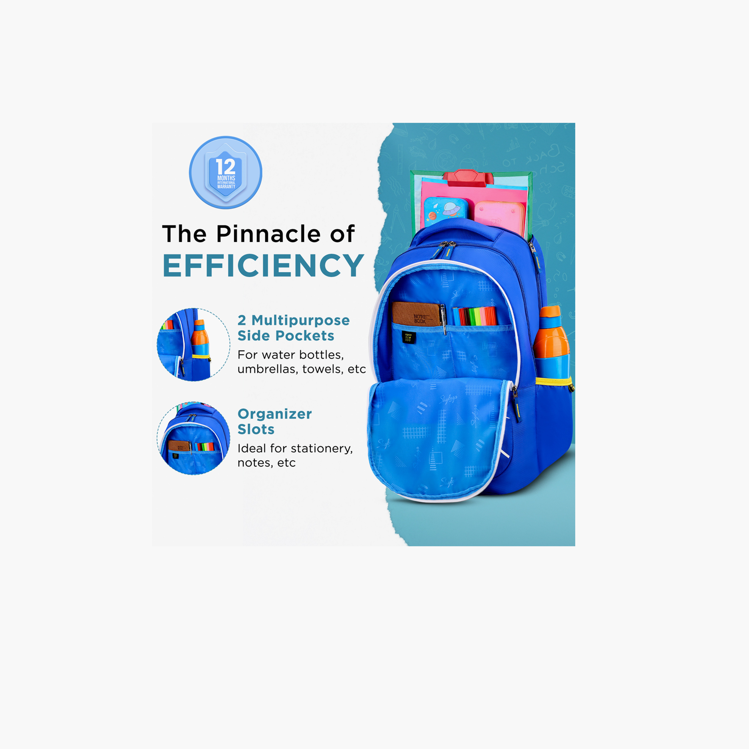 Skybags 38 L Backpack, Polyester, Adjustable Shoulder Strap | Stash-04-school-bagsandbackpacks-backpacks-image-4