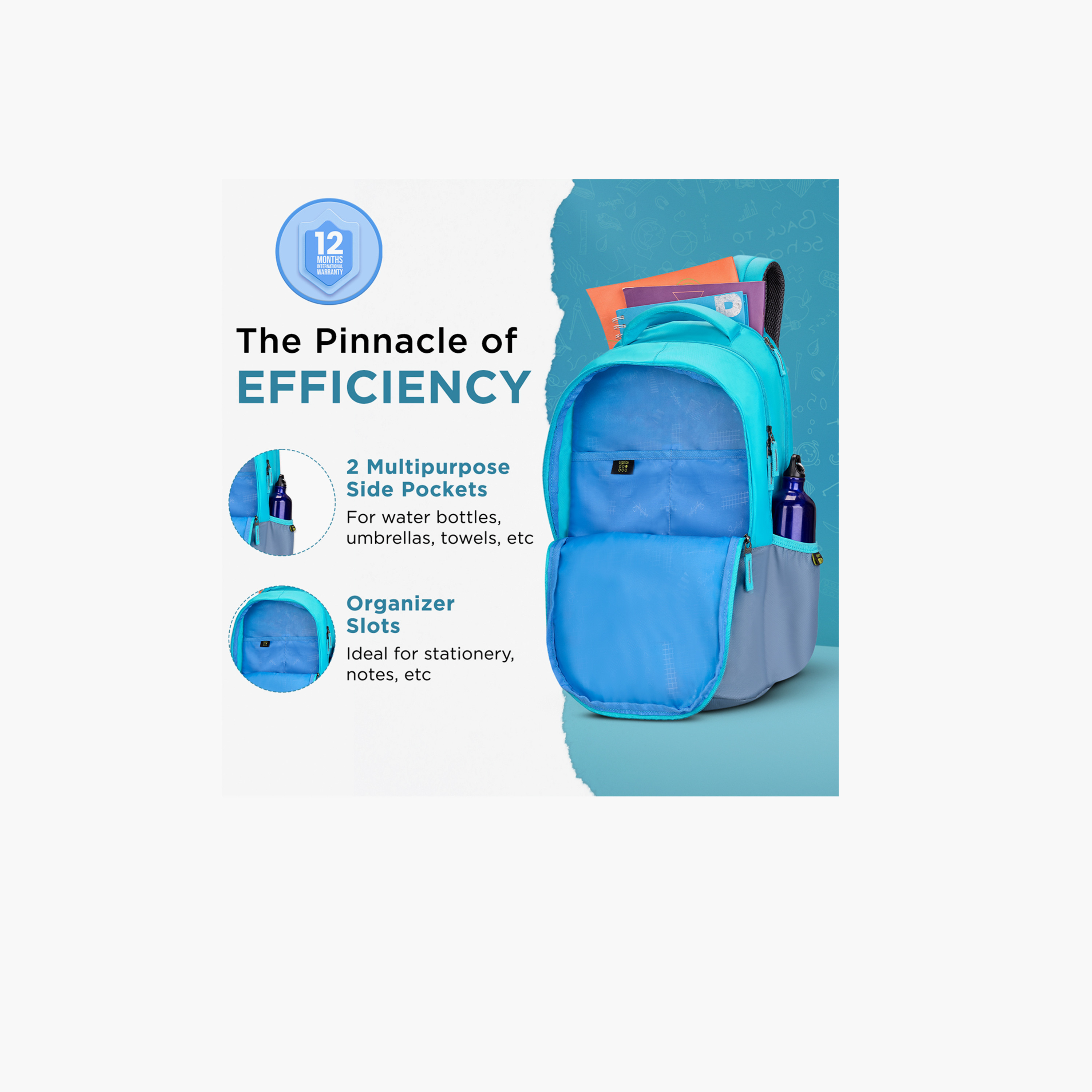 Skybags 38 L Backpack, Polyester, Adjustable Shoulder Strap | Stash-06-school-bagsandbackpacks-backpacks-image-4