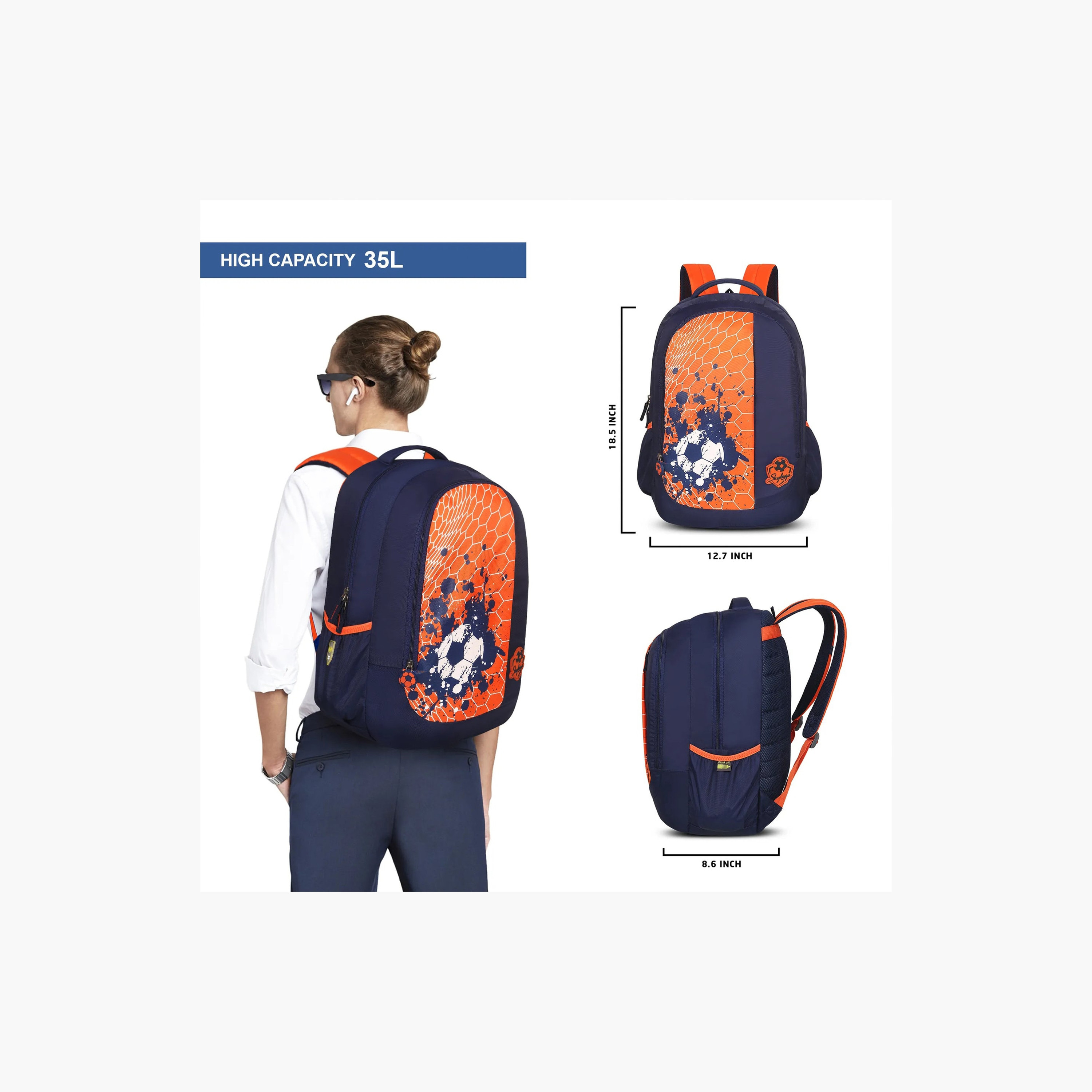 Skybags 29 L Backpack, Polyester, Adjustable Shoulder Strap | STRIKE21-school-bagsandbackpacks-backpacks-image-2