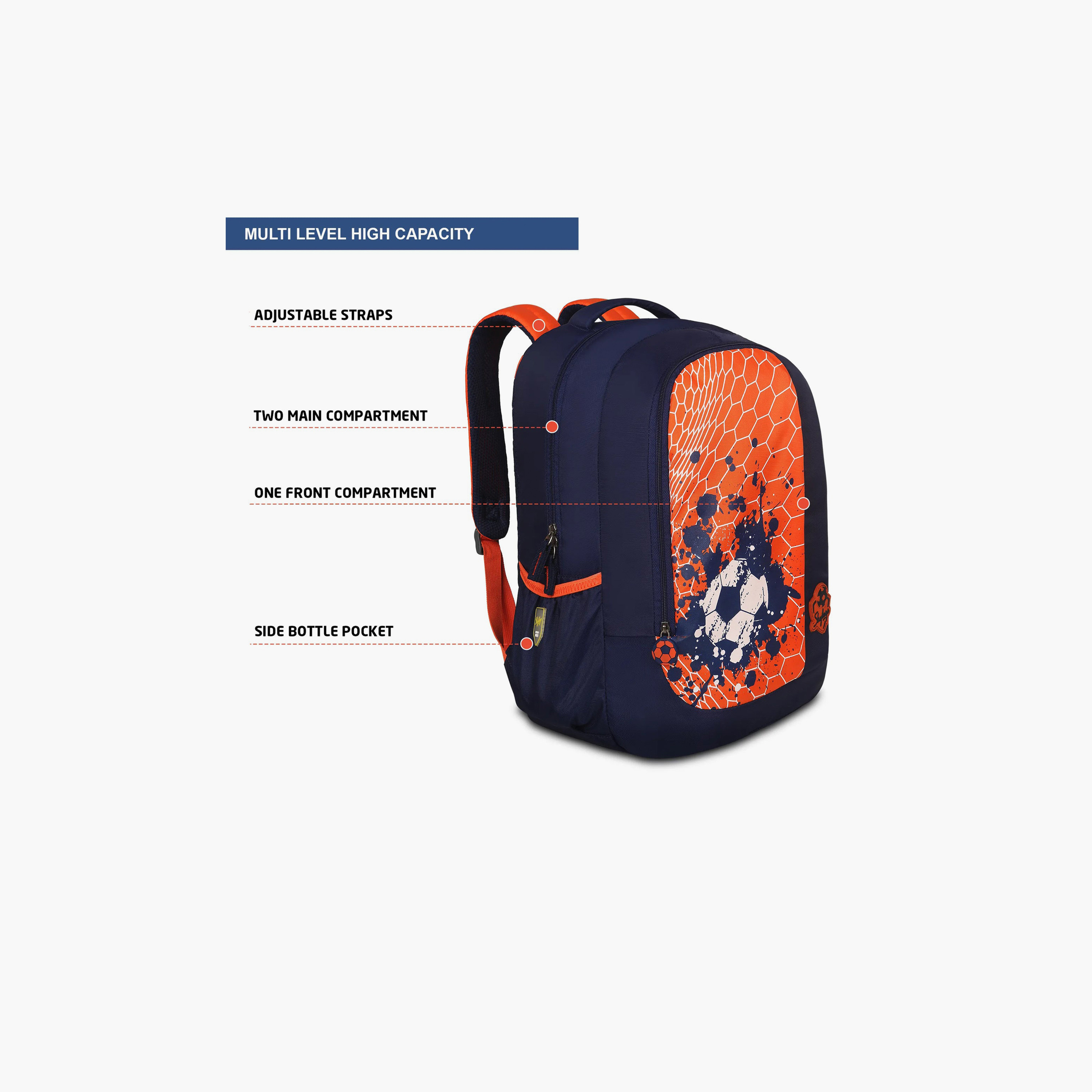 سكاي باغ- شنطة ظهر 29 لتر، بوليستر، حزام كتف قابل للتعديل | STRIKE21-school-bagsandbackpacks-backpacks-image-8
