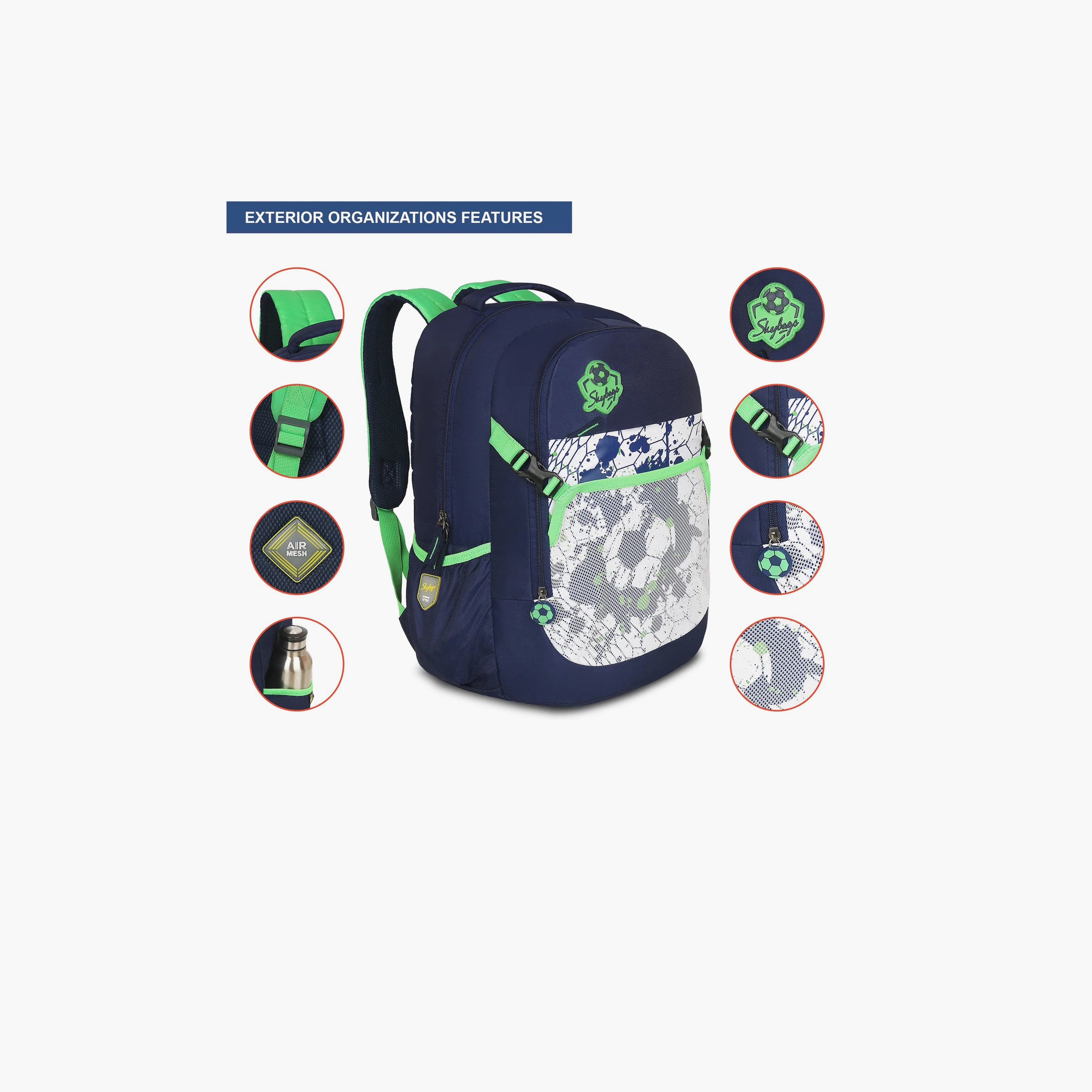 سكاي باغ- شنطة ظهر 29 لتر، بوليستر، حزام كتف قابل للتعديل | STRIKE21-school-bagsandbackpacks-backpacks-image-11