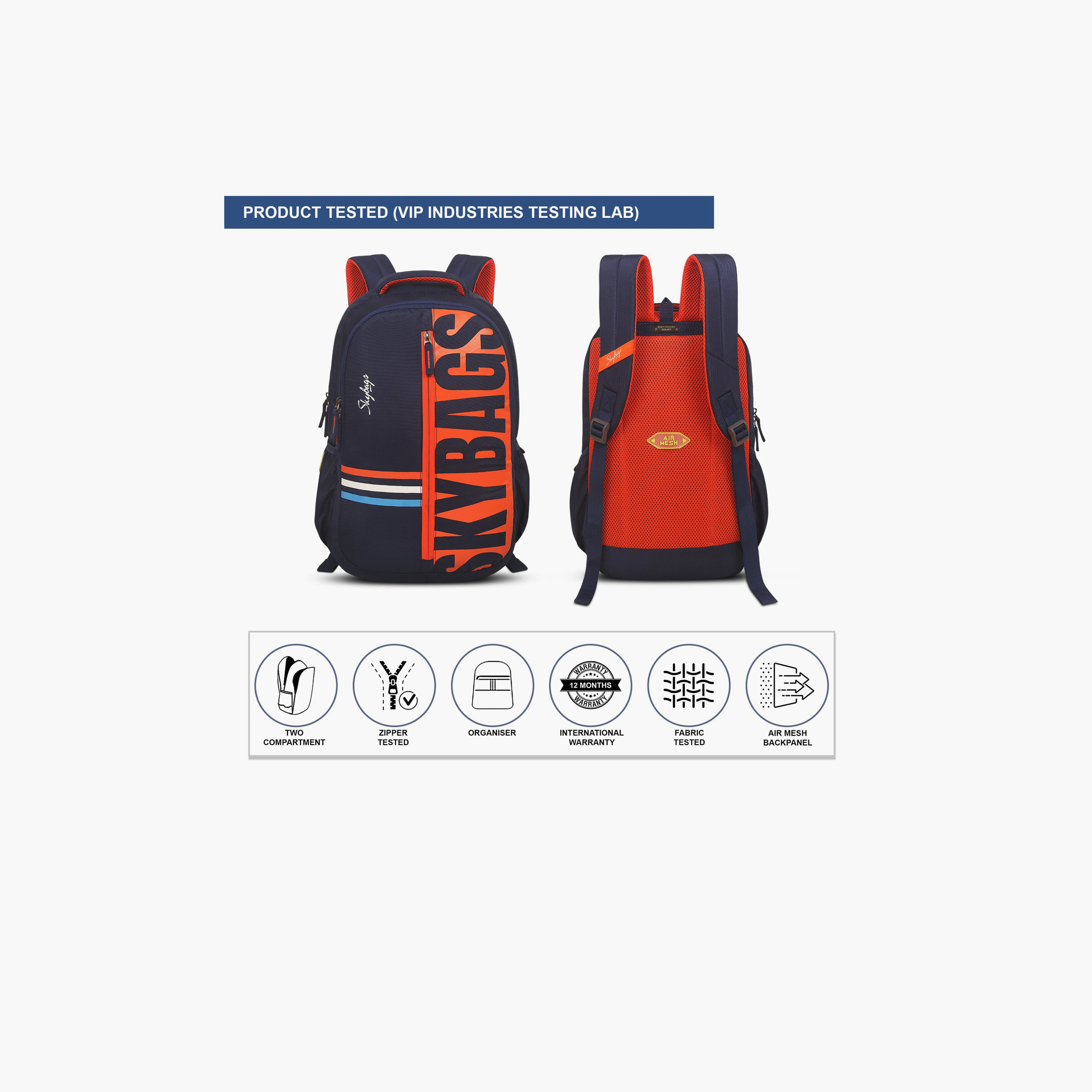 Skybags 22 L Backpack, Polyester, Adjustable Shoulder Strap | KREW-2-school-bagsandbackpacks-backpacks-image-10