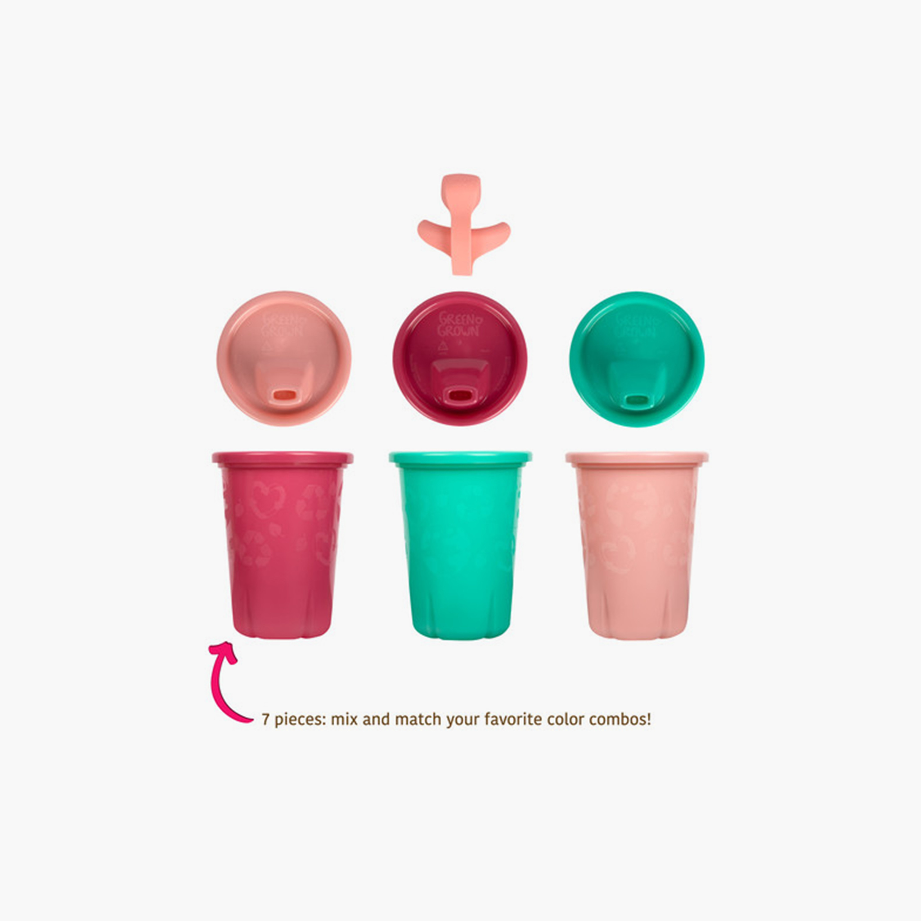 Pack of 3 The First Years GreenGrown Reusable Sippy Cup, 296 ml-baby-feeding-mealtimeessentials-image-2