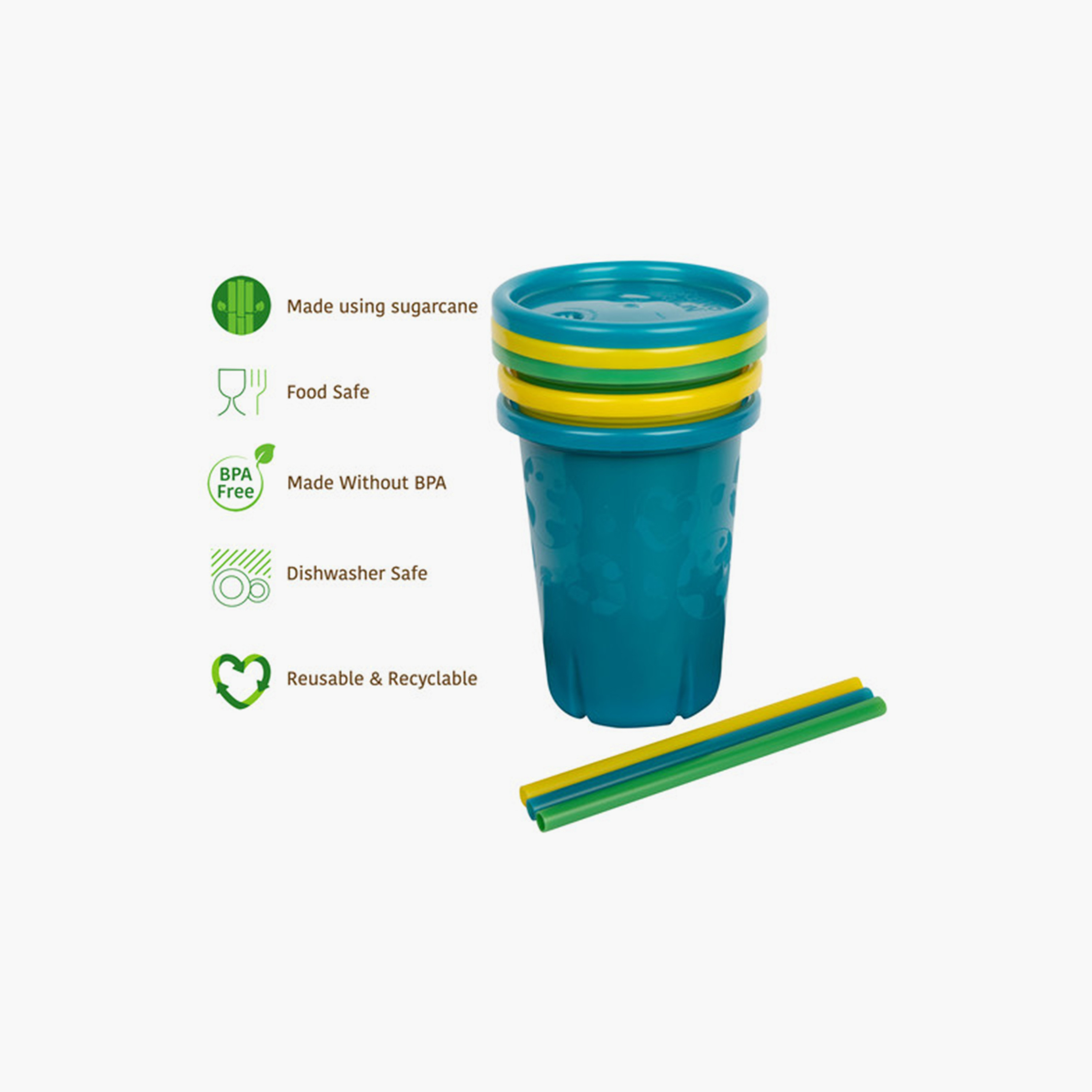 Pack of 3 The First Years GreenGrown Reusable Straw Cup, 296 ml-baby-feeding-mealtimeessentials-image-4