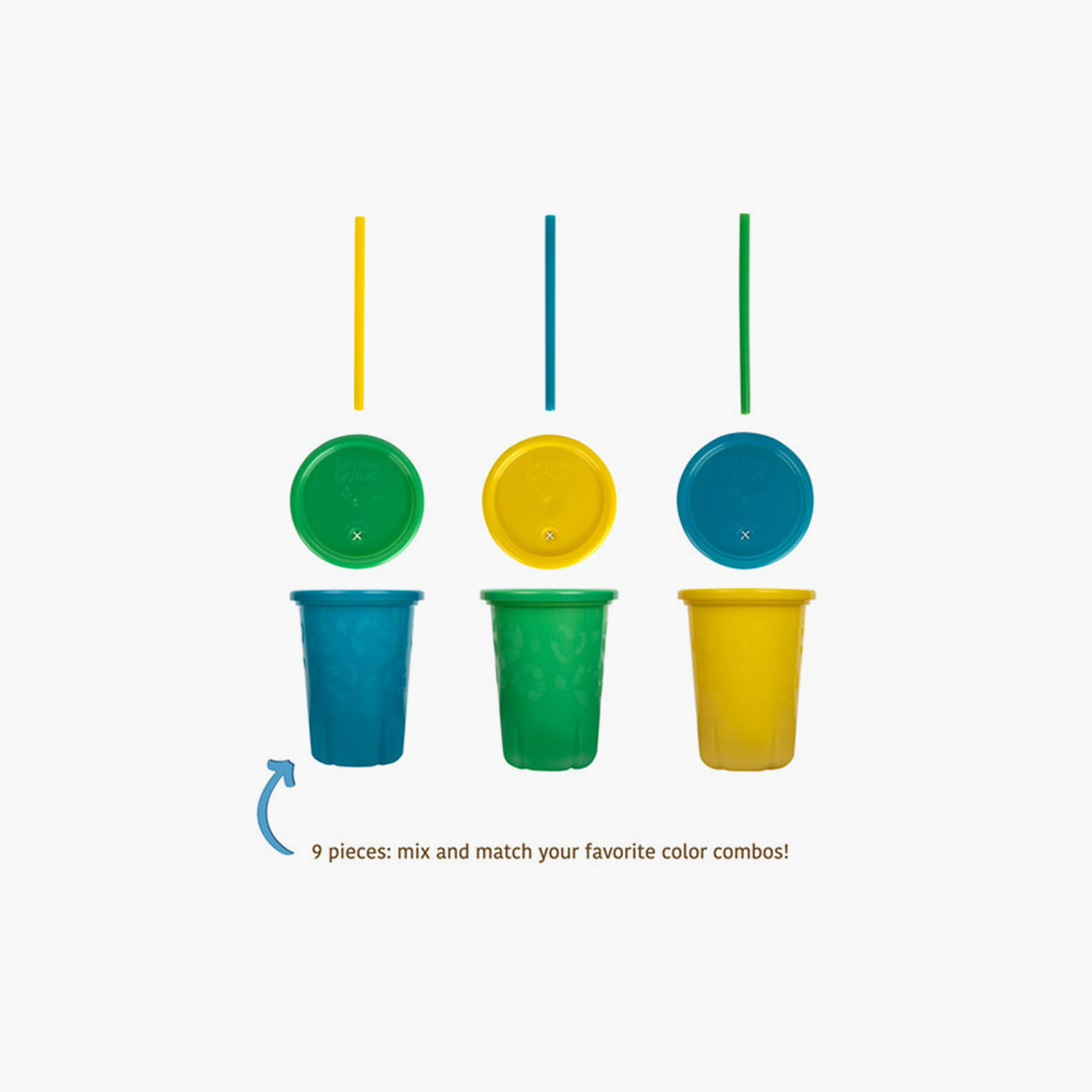 Pack of 3 The First Years GreenGrown Reusable Straw Cup, 296 ml-baby-feeding-mealtimeessentials-image-2
