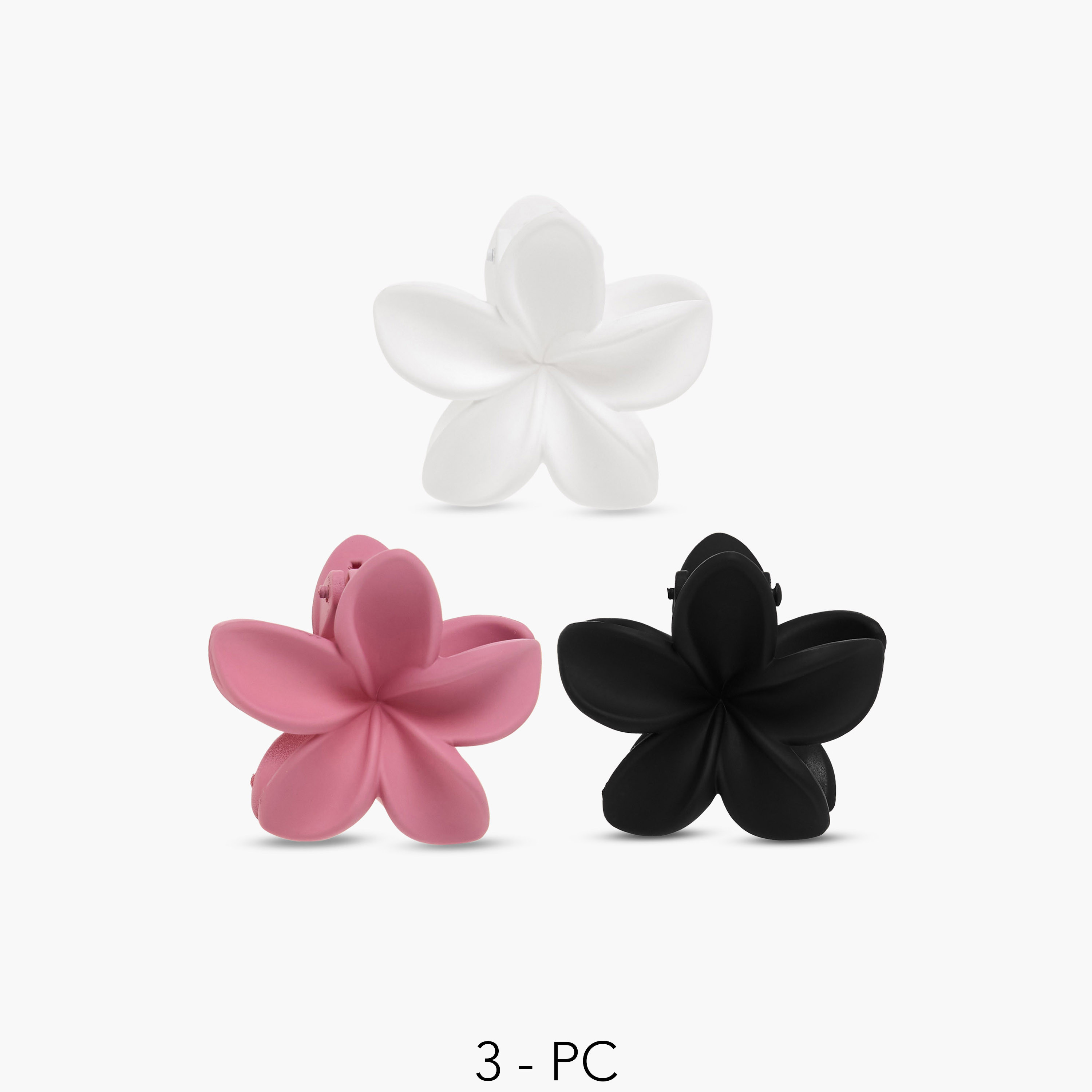 مشابك شعر بتصميم زهرة للبنات من تشارمز - طقم 3 قطع-girls-accessories-hairaccessories-image-1