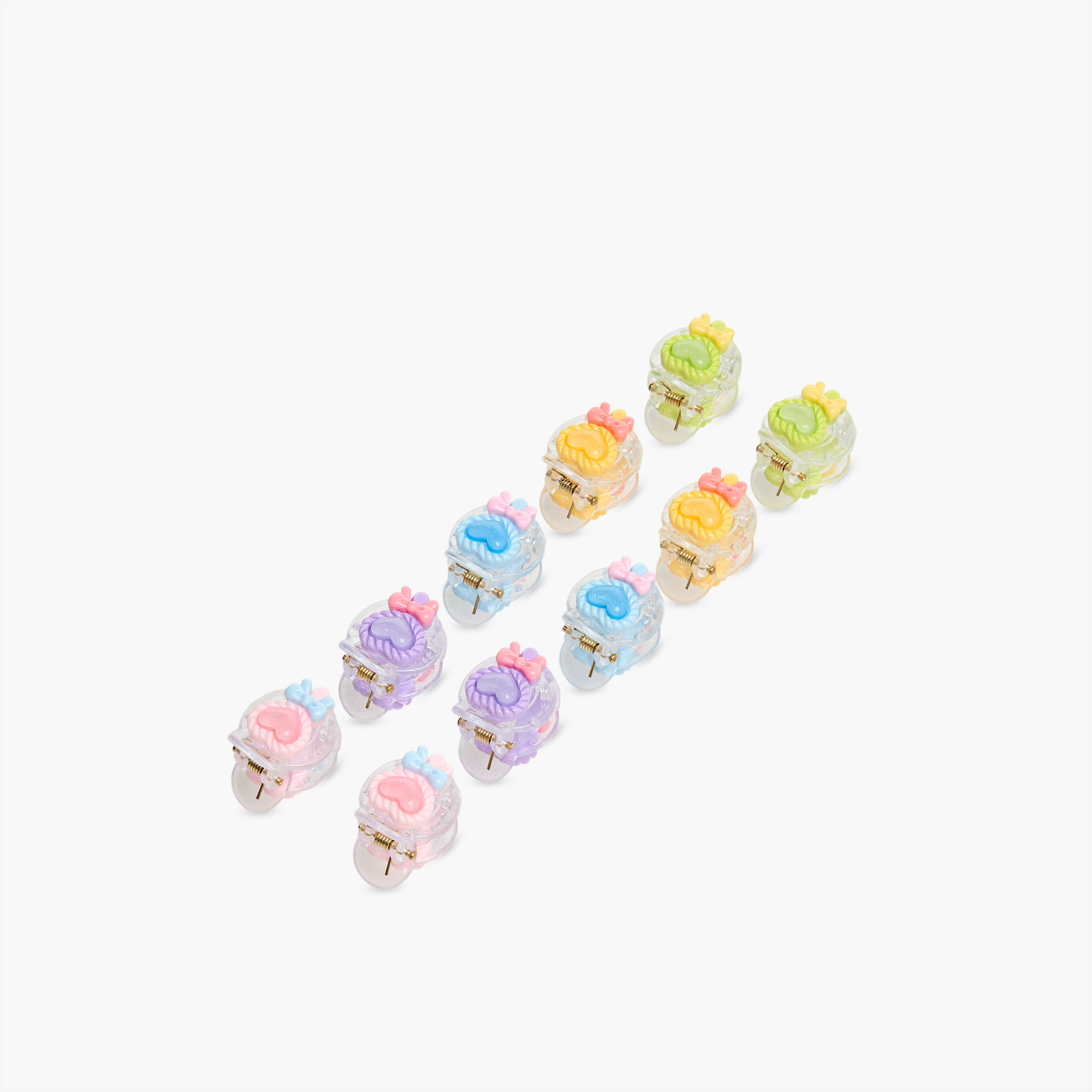 مشابك شعر للبنات مزينة بالقلوب من تشارمز - بوليستر - طقم 10-girls-accessories-hairaccessories-image-7