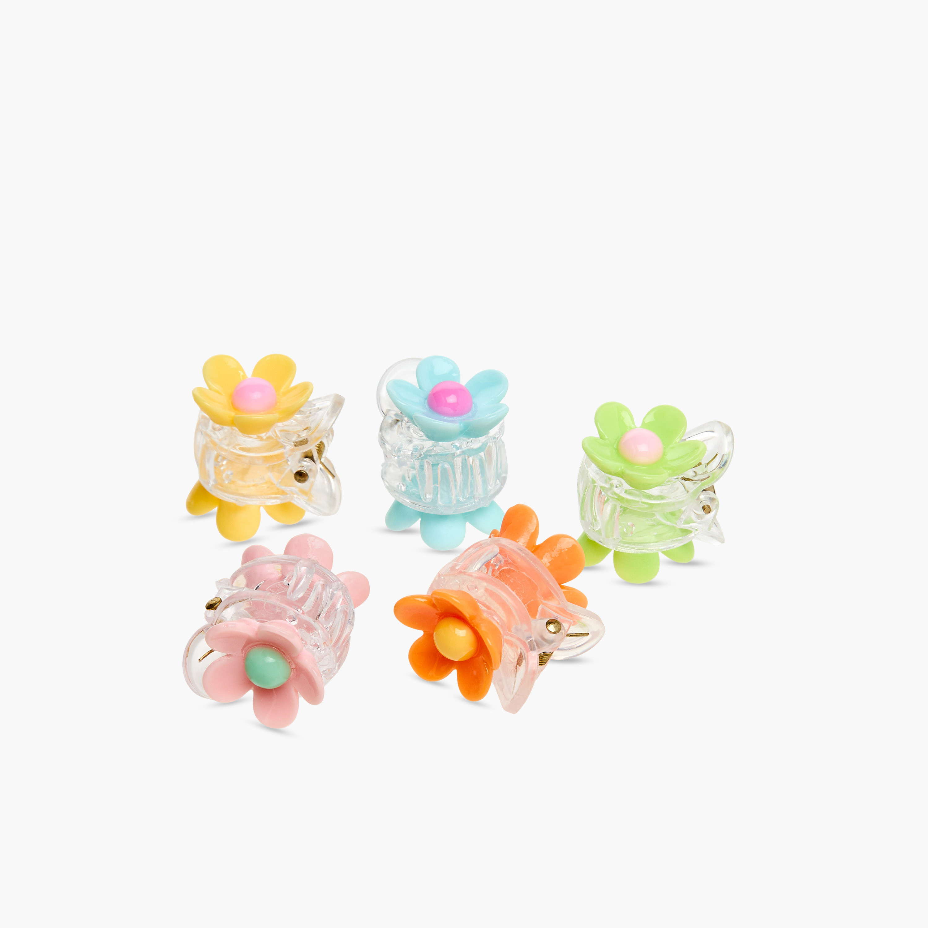 مشابك شعر بتصميم زهرة للبنات من تشارمز - طقم 10 قطع-girls-accessories-hairaccessories-image-9