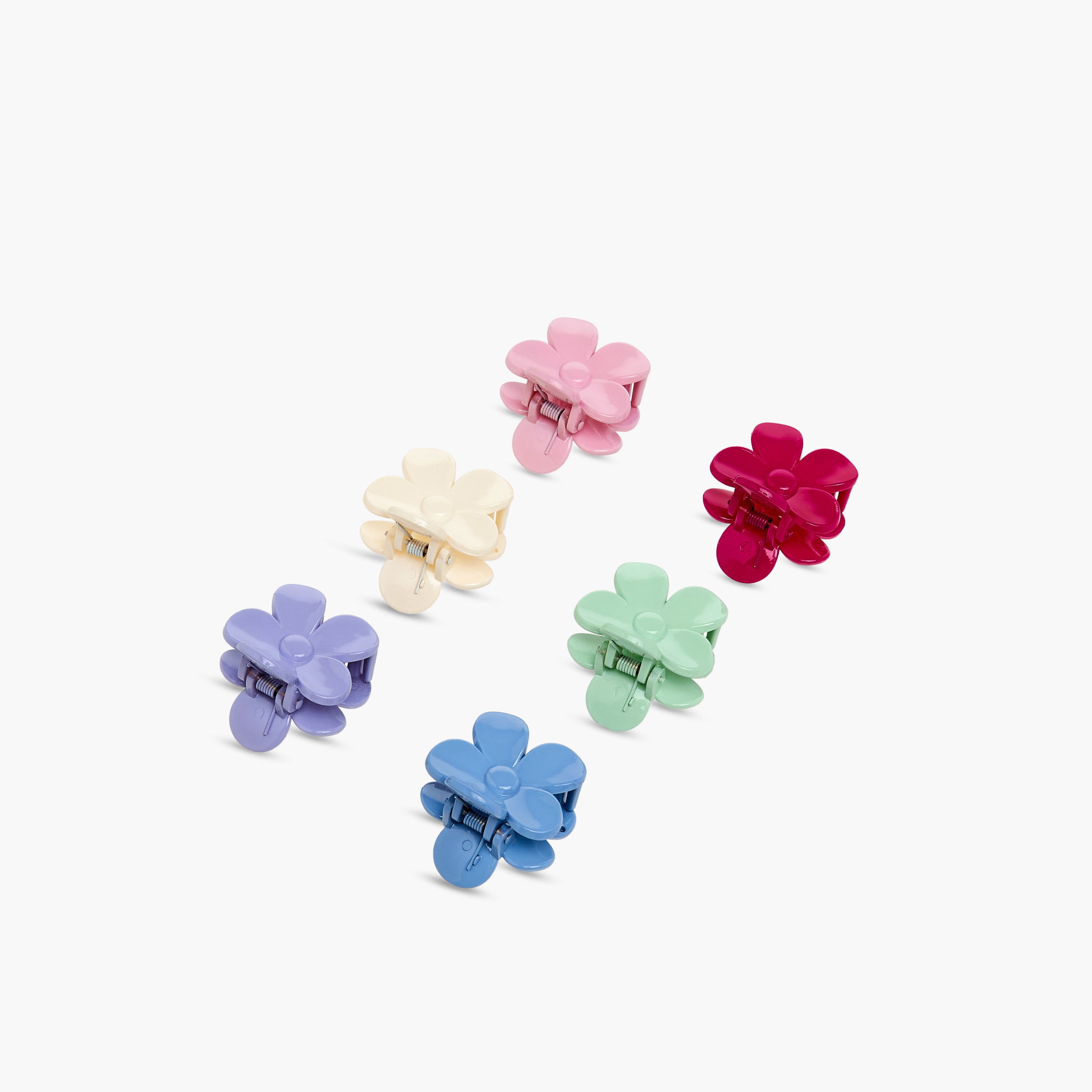 Charmz Girls Hair Clamp with Floral Pattern - Set of 6-girls-accessories-hairaccessories-image-8