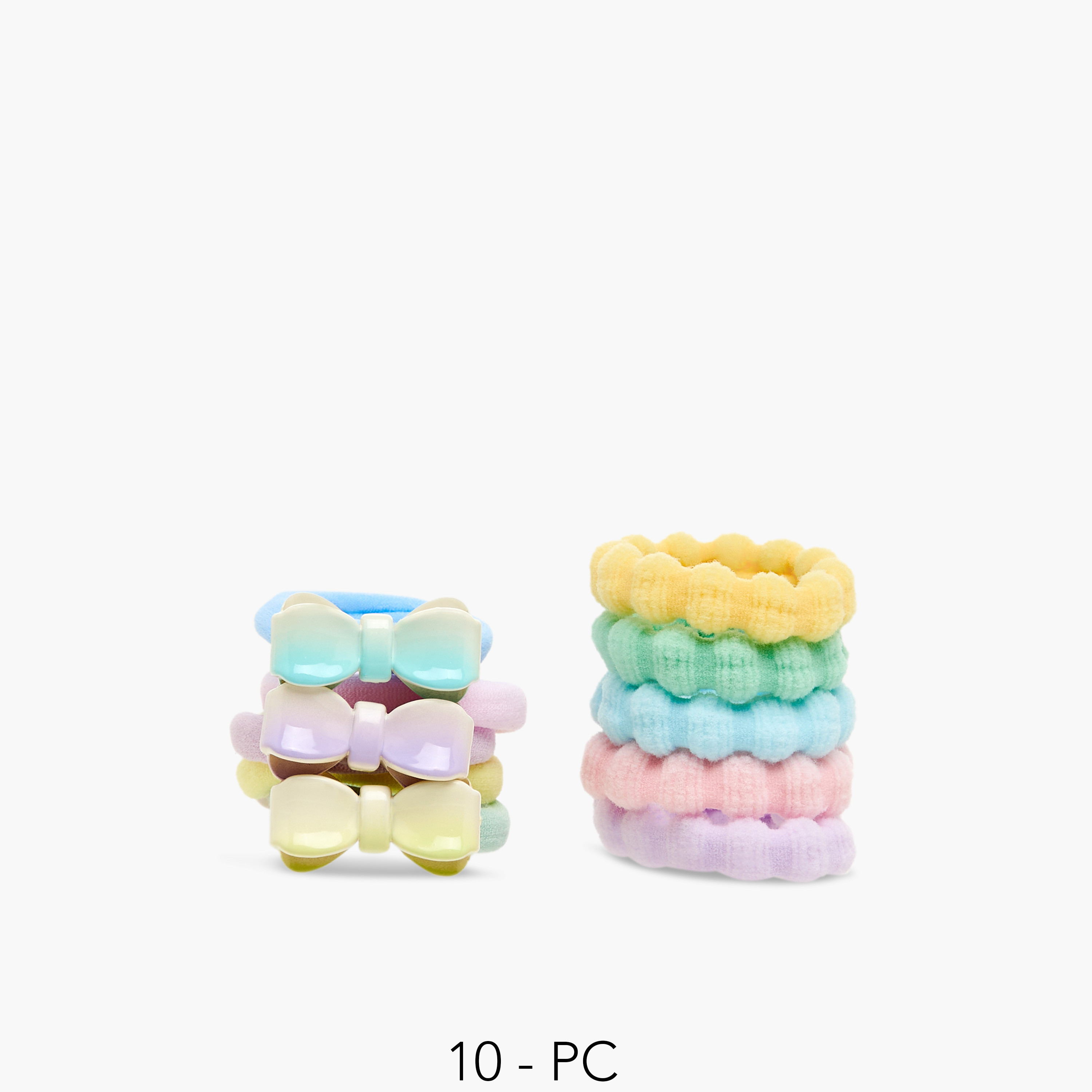 Charmz Girls Hair Tie with Elastic - Polyester - Set of 10-girls-accessories-hairaccessories-image-1