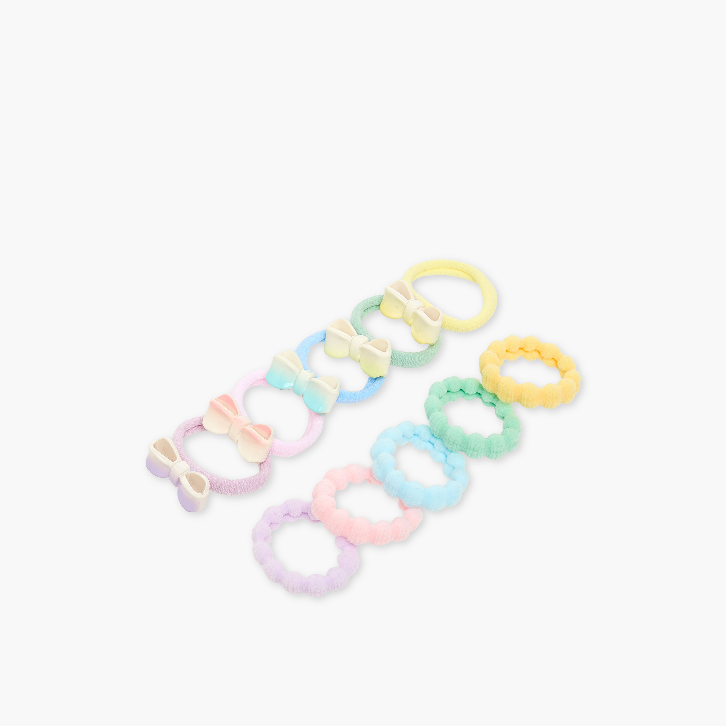 Charmz Girls Hair Tie with Elastic - Polyester - Set of 10-girls-accessories-hairaccessories-image-2