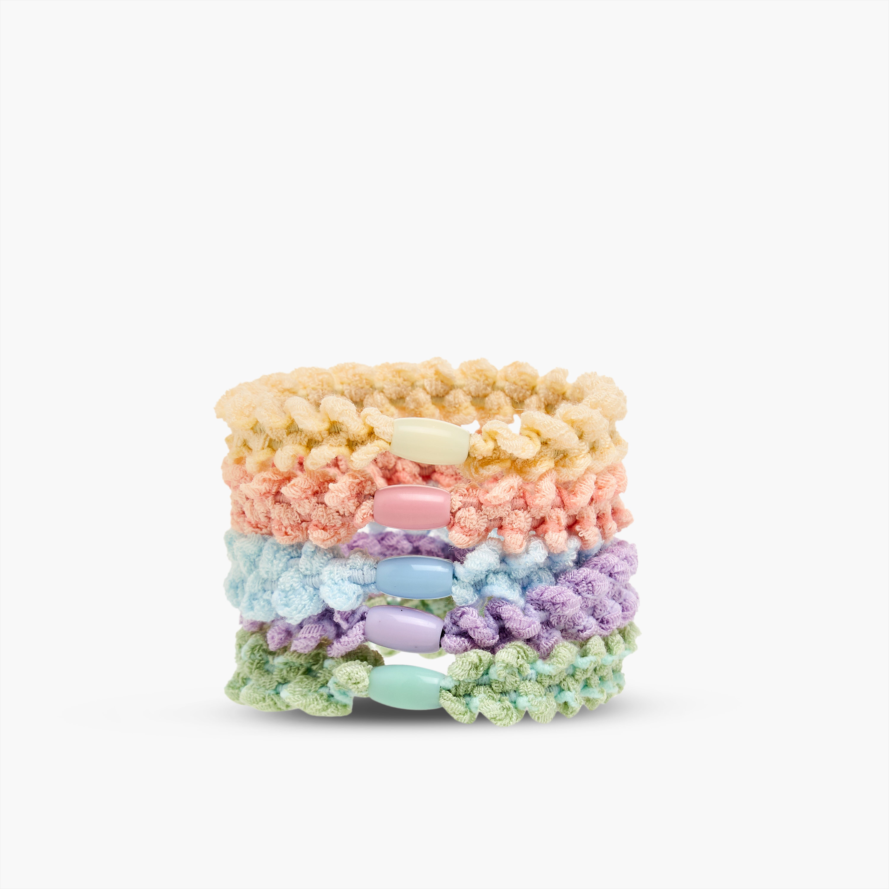 Charmz Girls Hair Tie with Braid Accent - Polyester - Set of 5-girls-accessories-hairaccessories-image-2