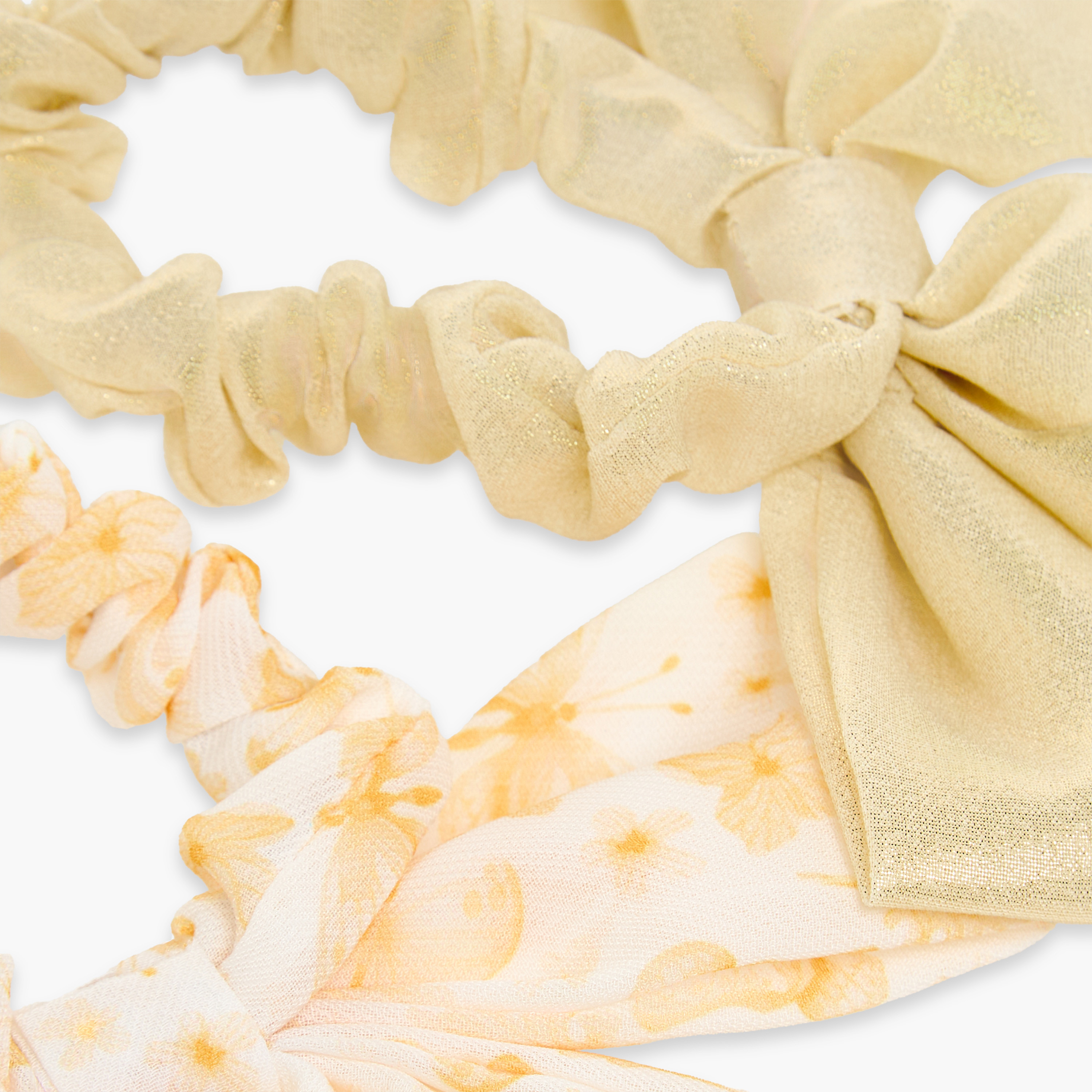Charmz Girls Hair Scrunchie with Bow Accent - Polyester - Set of 2-girls-accessories-hairaccessories-image-8