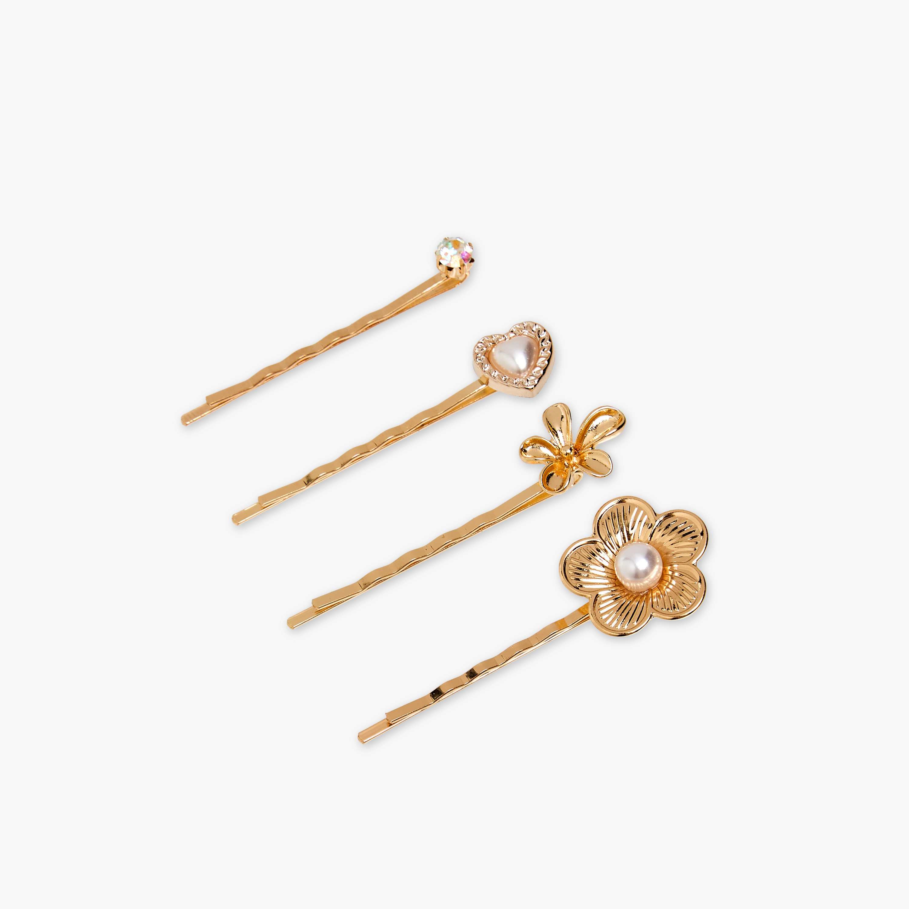 Charmz Girls Hairpin with Embellished Detail - Set of 4-girls-accessories-hairaccessories-image-2