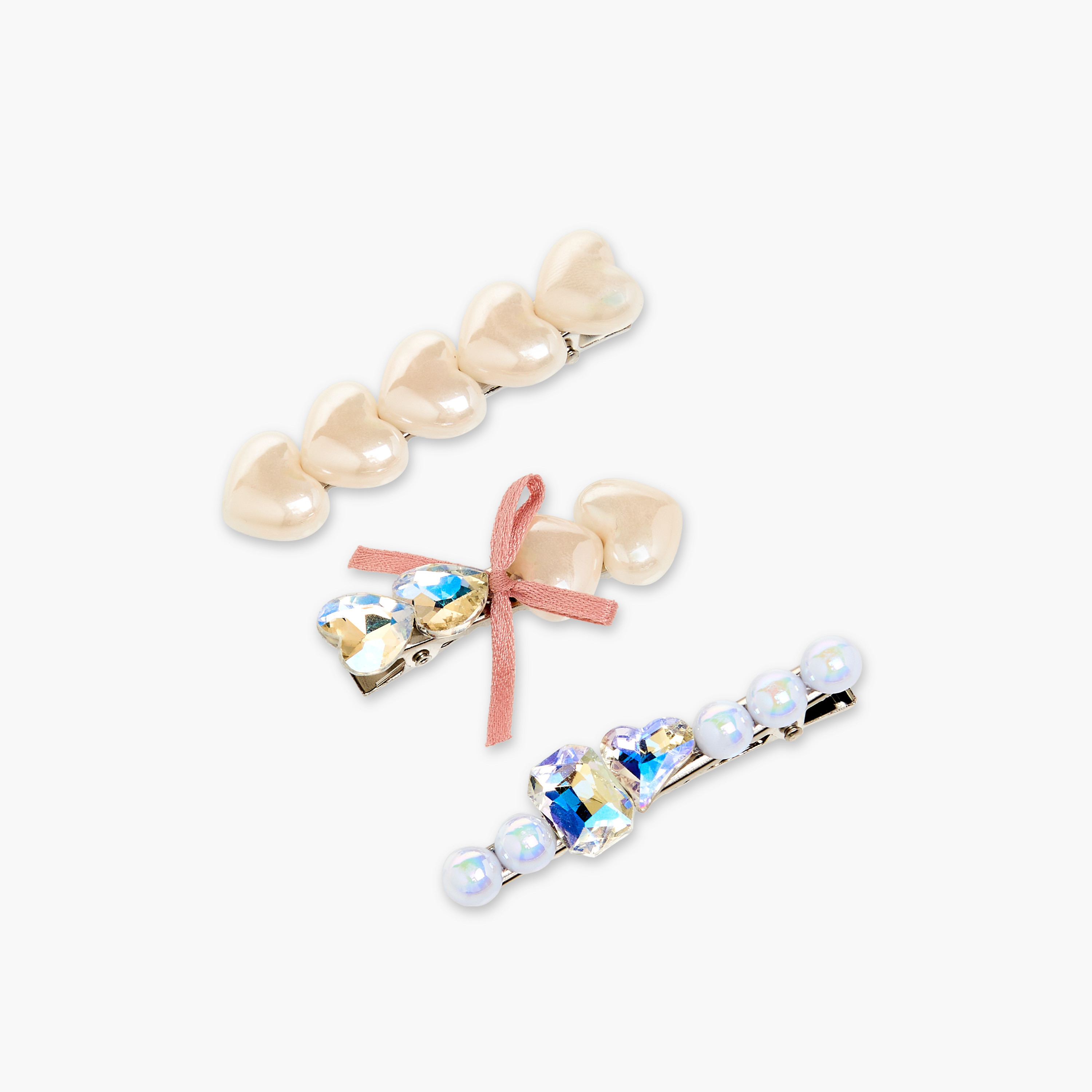 Charmz Girls Hair Clip with Embellishment - Metal - Set of 3-girls-accessories-hairaccessories-image-2