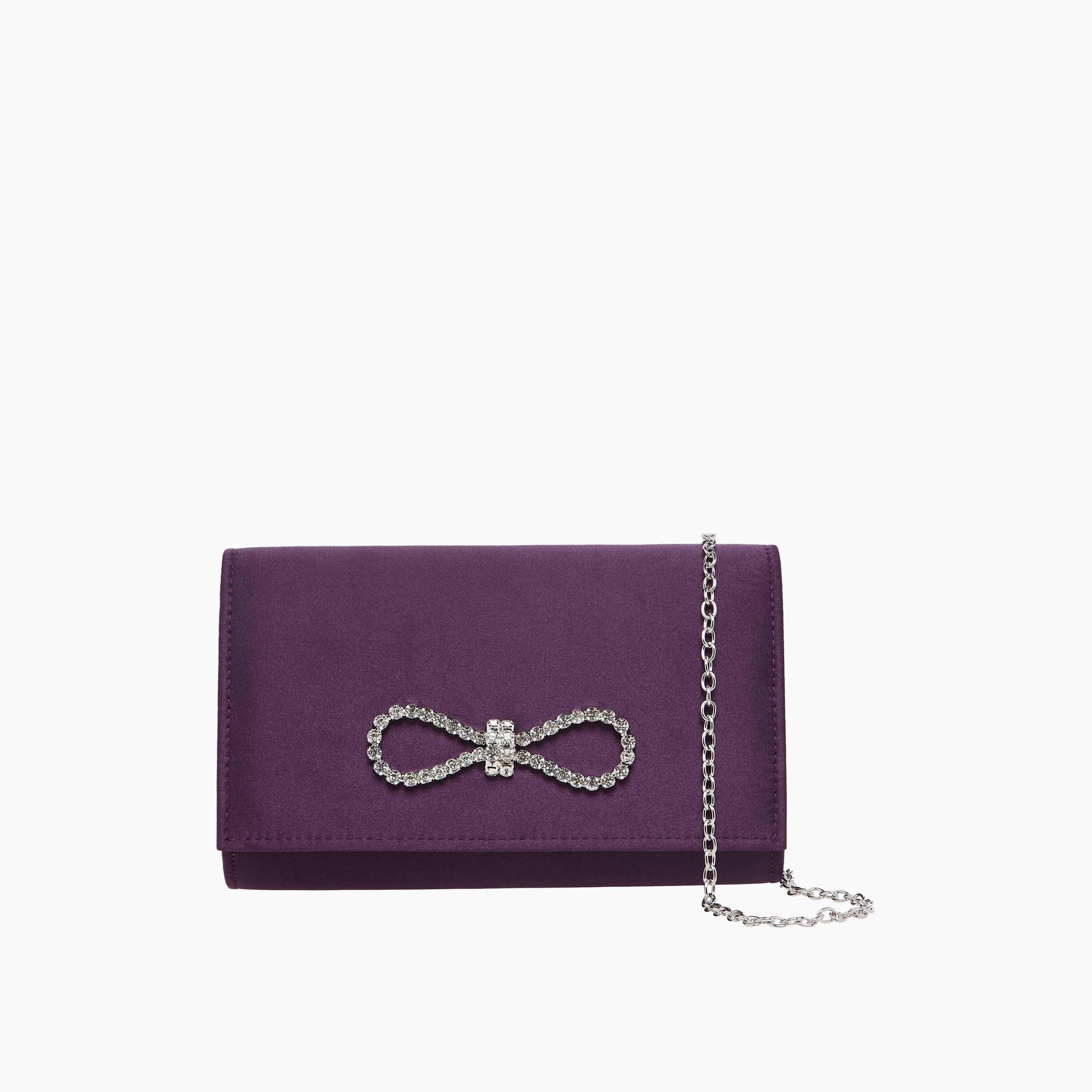 Sasha Stone Embellished Clutch with Chain Strap-women-bagsandwallets-handbags-image-1