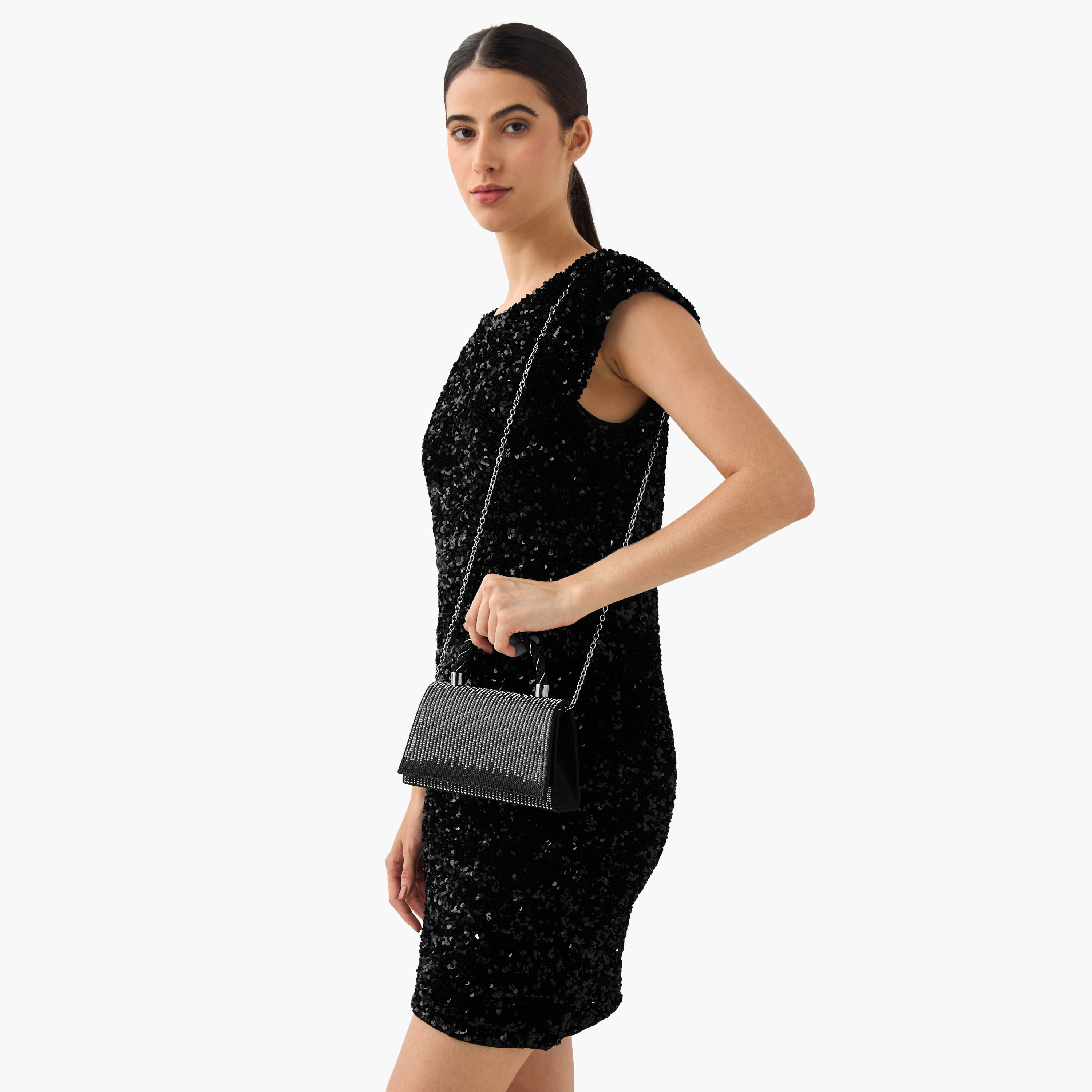 شنطة كروس بودي مزينة بألماس وسلسلة من ساشا-women-bagsandwallets-handbags-image-2