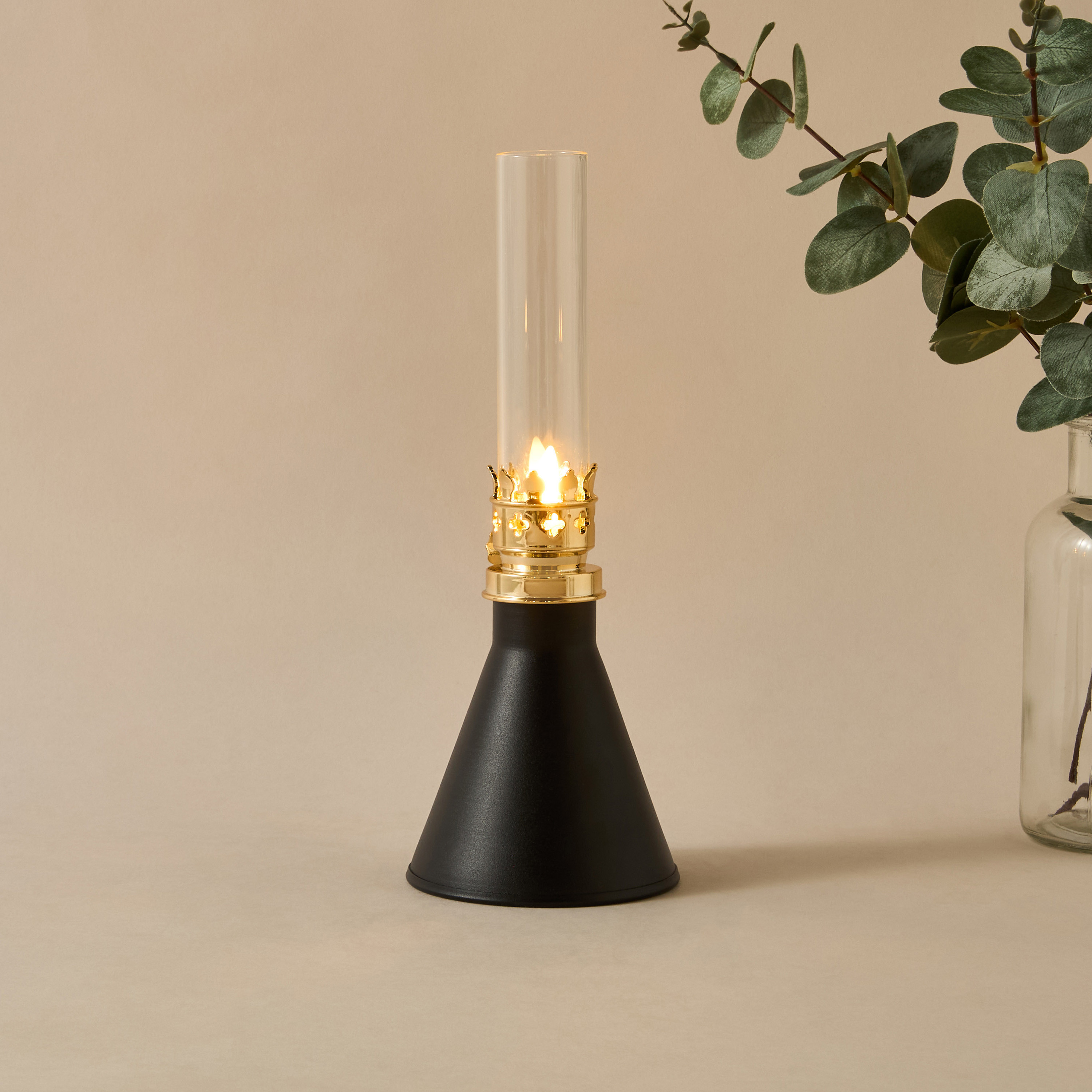 LED Moroccan Flame Lantern - 13x13x22 cms-household-homefragrance-candles-image-2