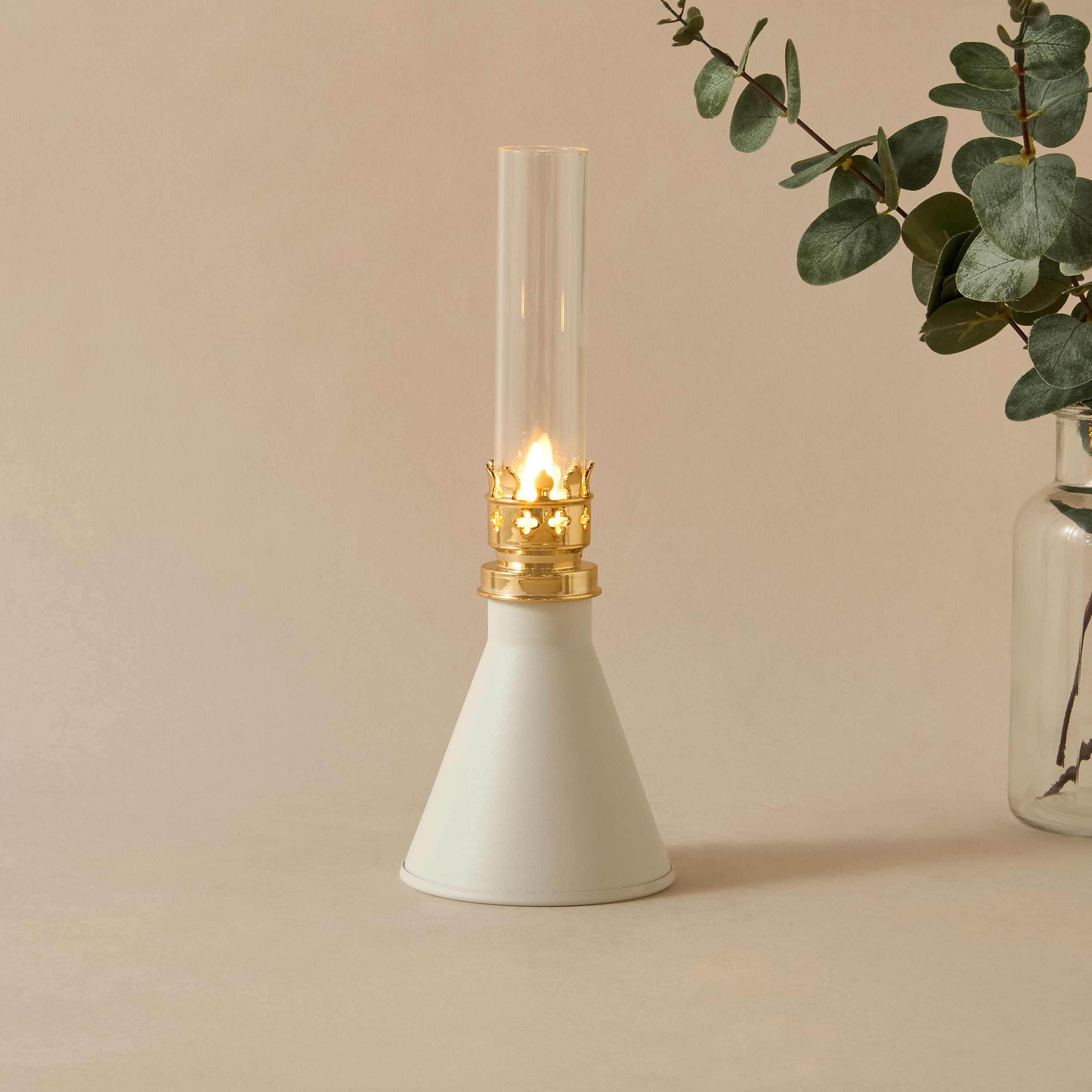 LED Moroccan Flame Lantern - 13x13x22 cms-household-homefragrance-candles-image-2