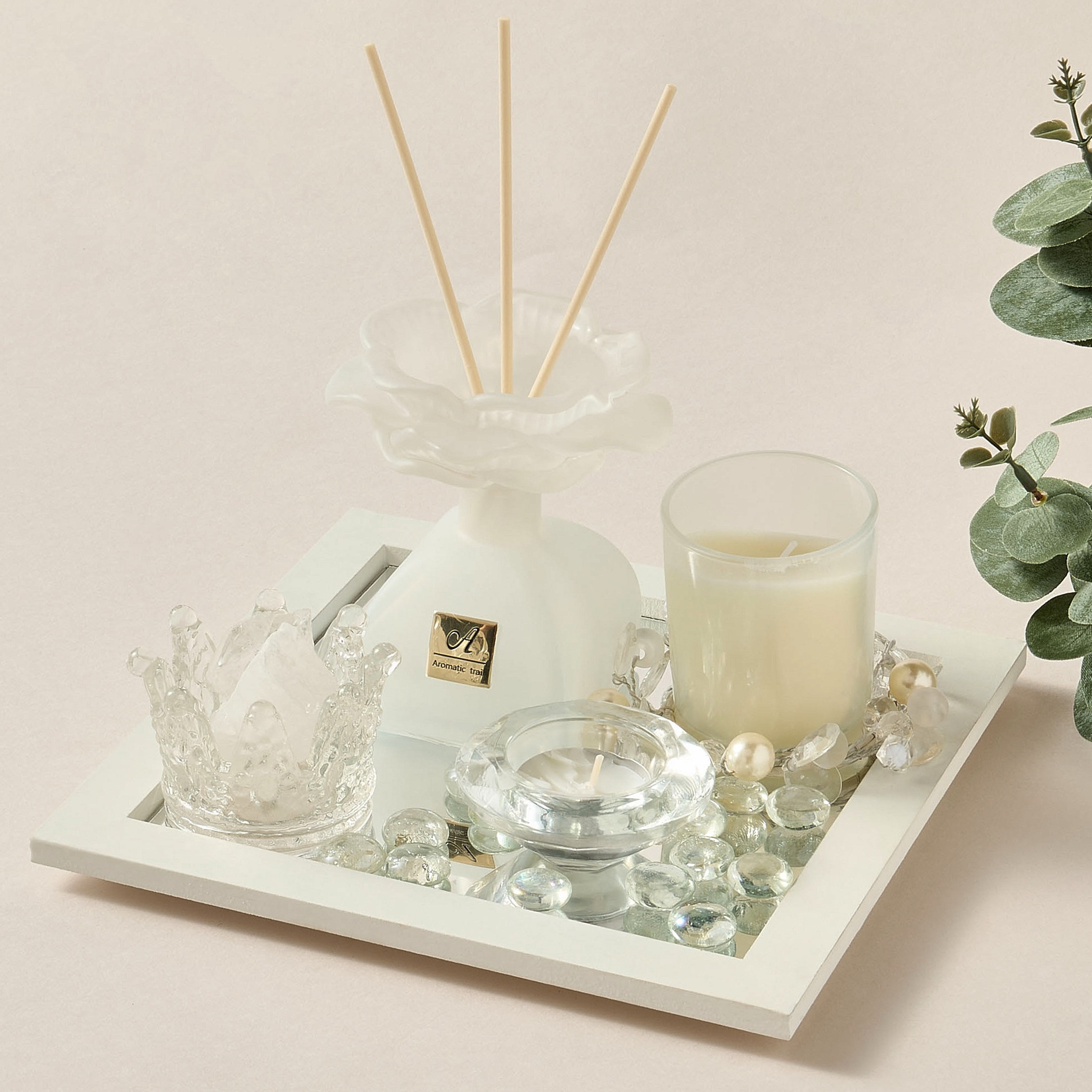 Safa Serenity Freesia Fragrance Tray Gift Set-household-homefragrance-fragrancegiftset-image-2