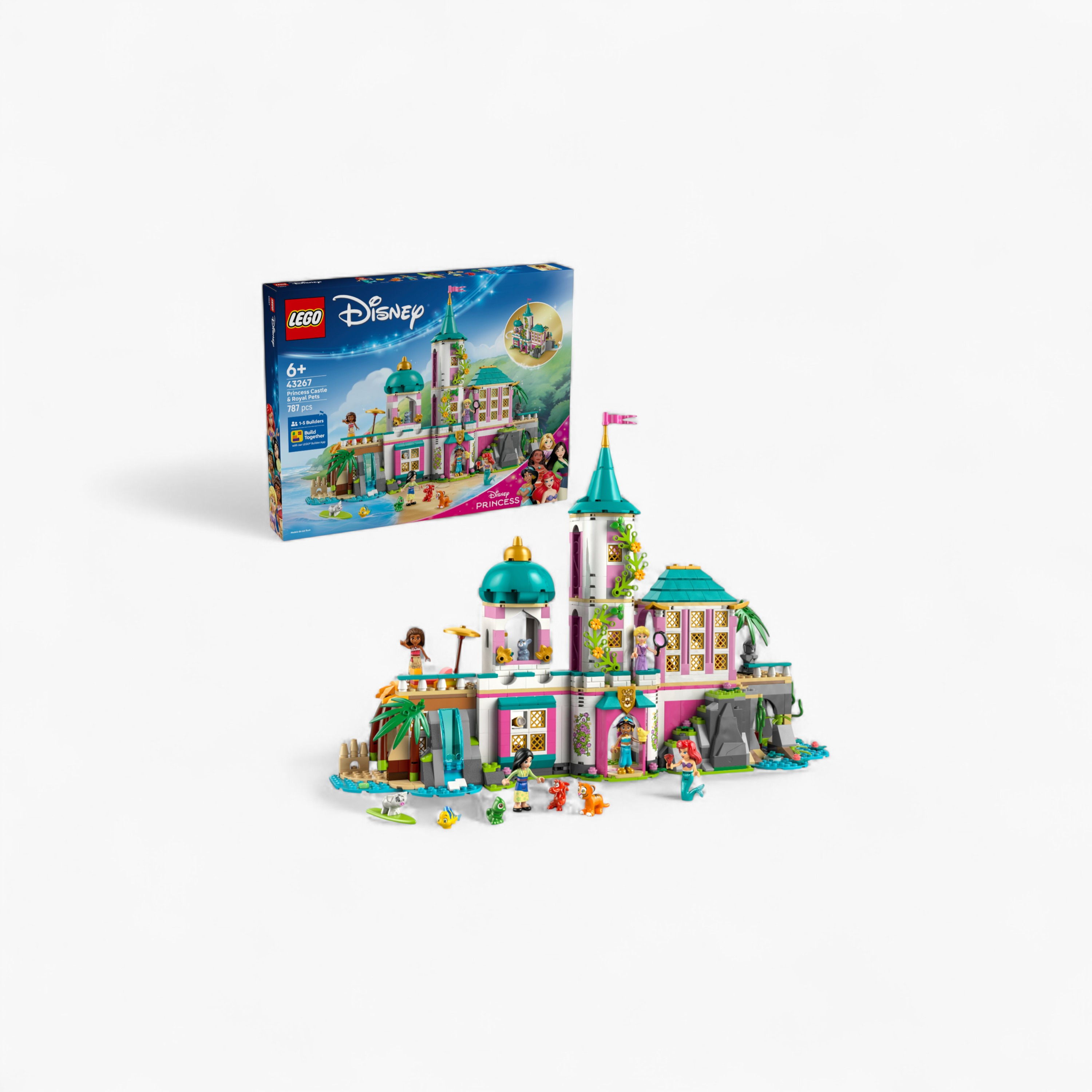 LEGO® ǀ Disney Princess Castle & Royal Pets Toy Building Playset 43267-toys-buildingblocks-blocks-image-1