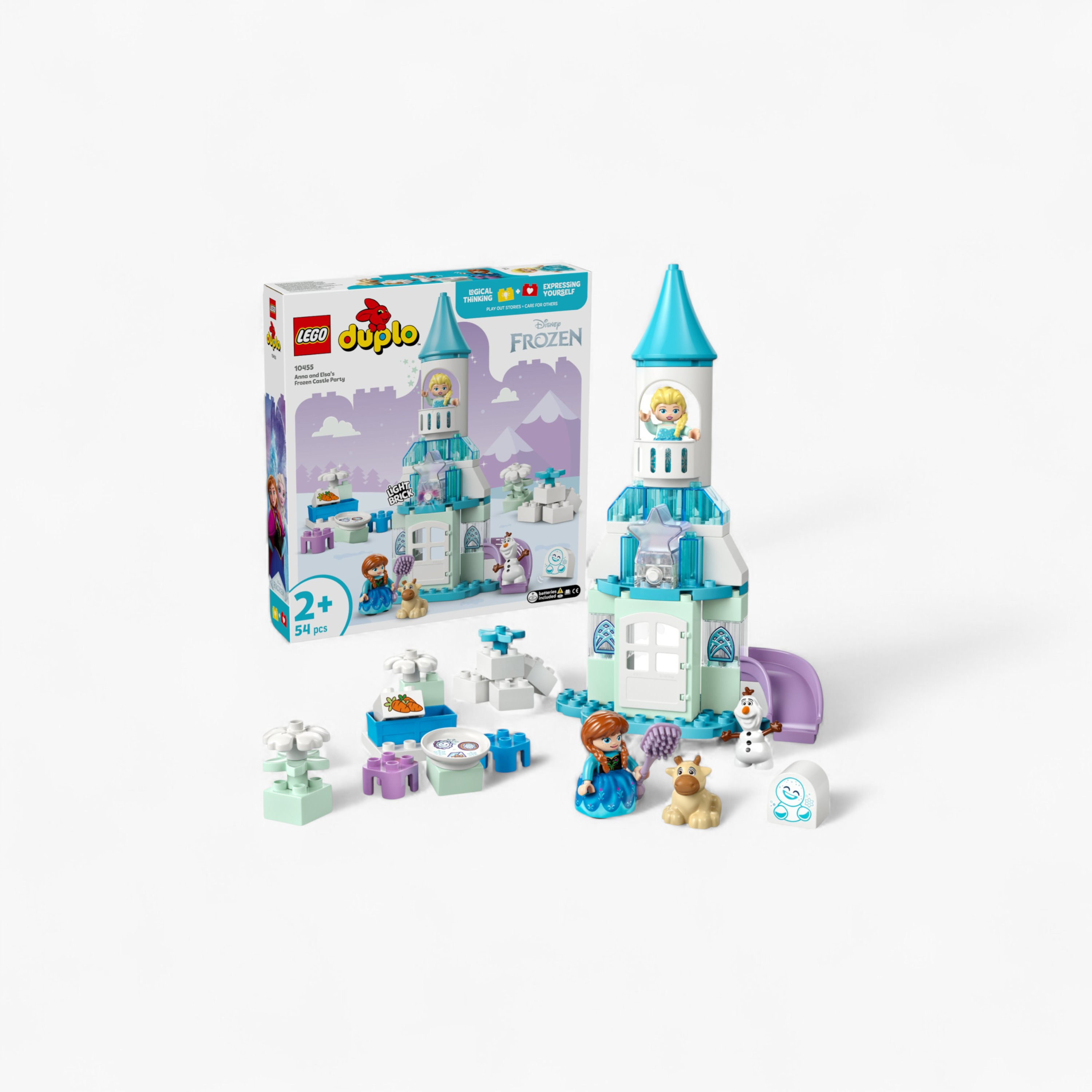 لعبة بناء قلعة فروزن لآنا وإلسا من ديزني للأطفال من ليجو® دوبلو®| 10455-toys-buildingblocks-blocks-image-1