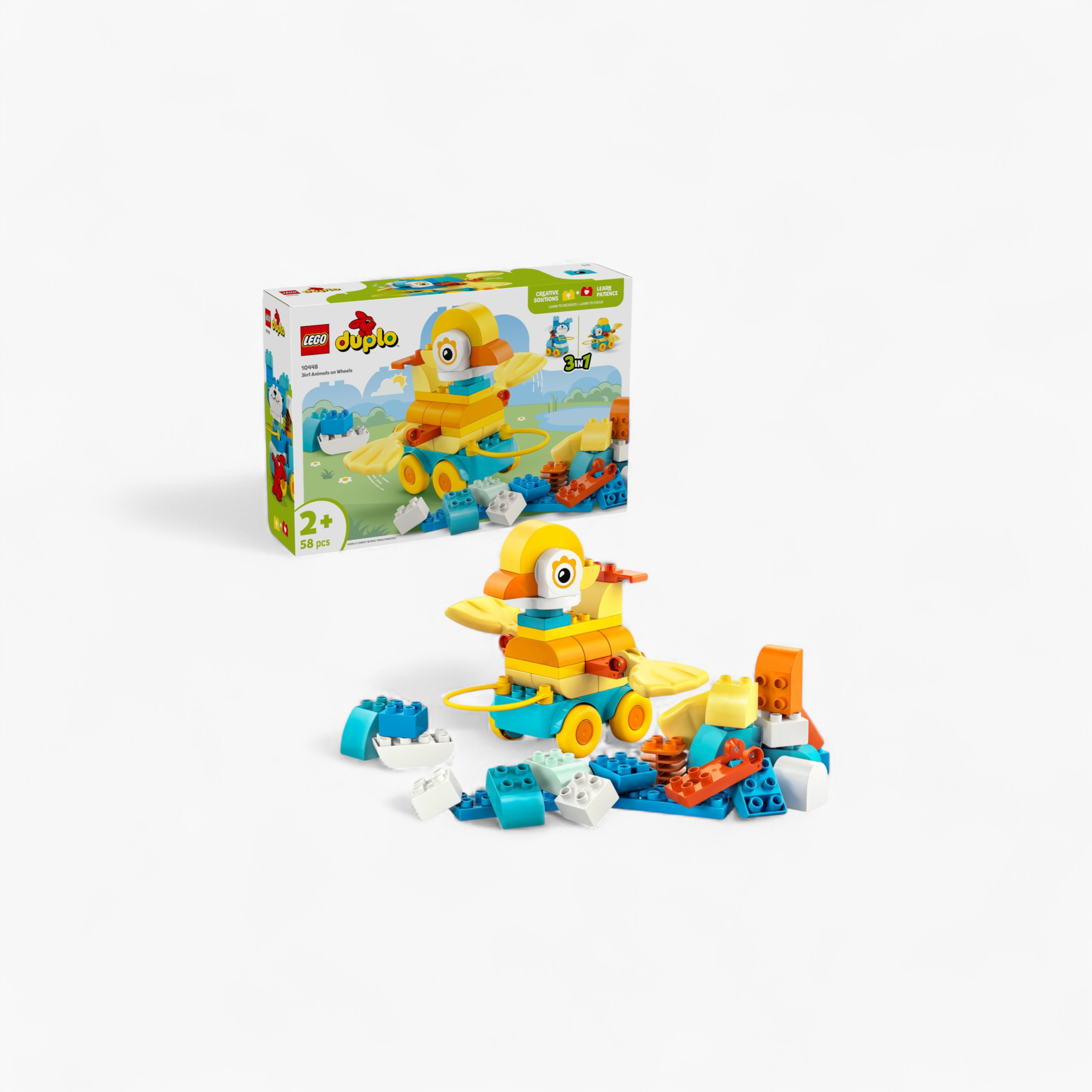 LEGO® DUPLO® Town 3 in 1 Animals on Wheels Building Toy for Imaginative Play 10448-toys-buildingblocks-blocks-image-1