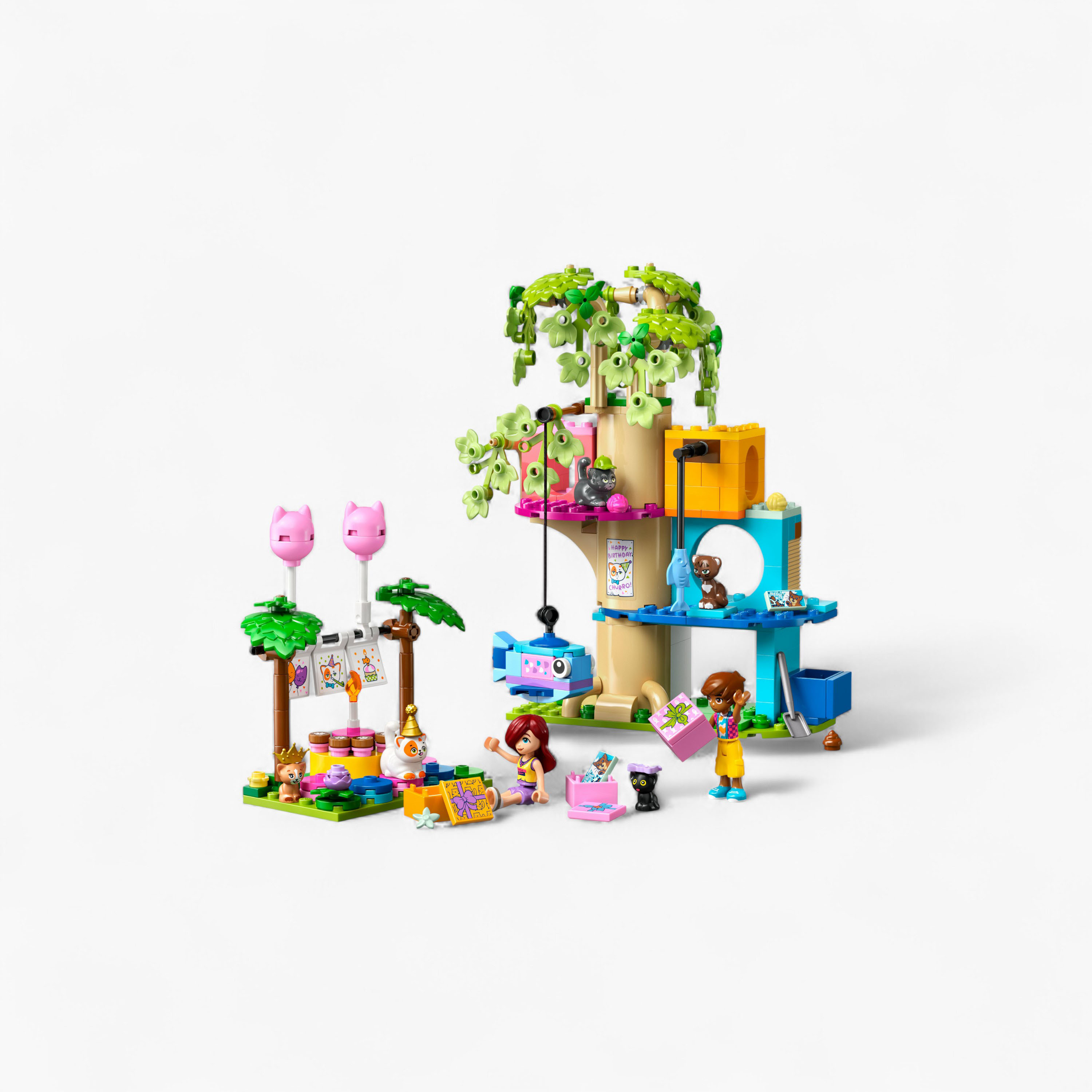 LEGO® Friends Cat Birthday Party & Tree House Building Kit Toy 42666-toys-buildingblocks-blocks-image-2