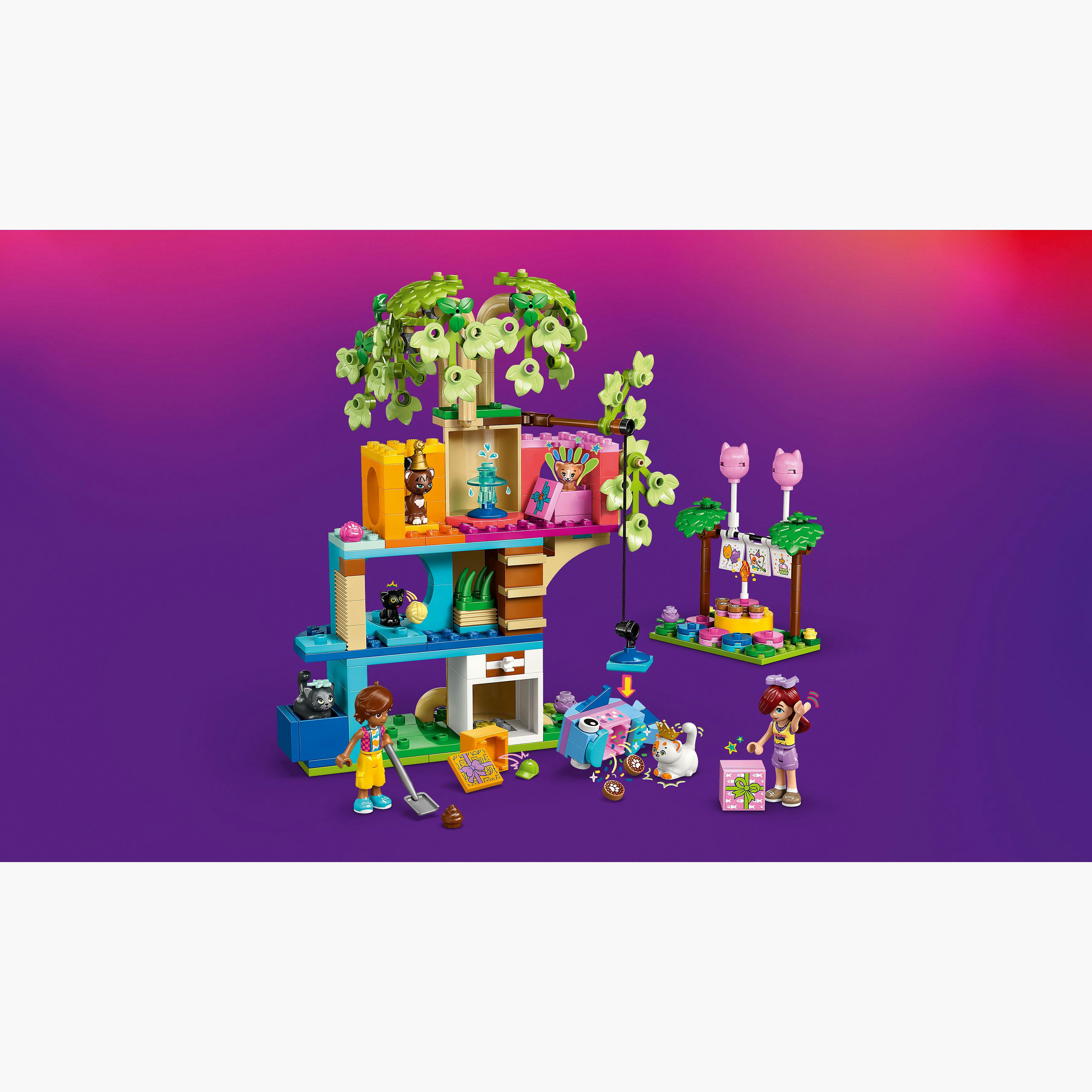 LEGO® Friends Cat Birthday Party & Tree House Building Kit Toy 42666-toys-buildingblocks-blocks-image-5