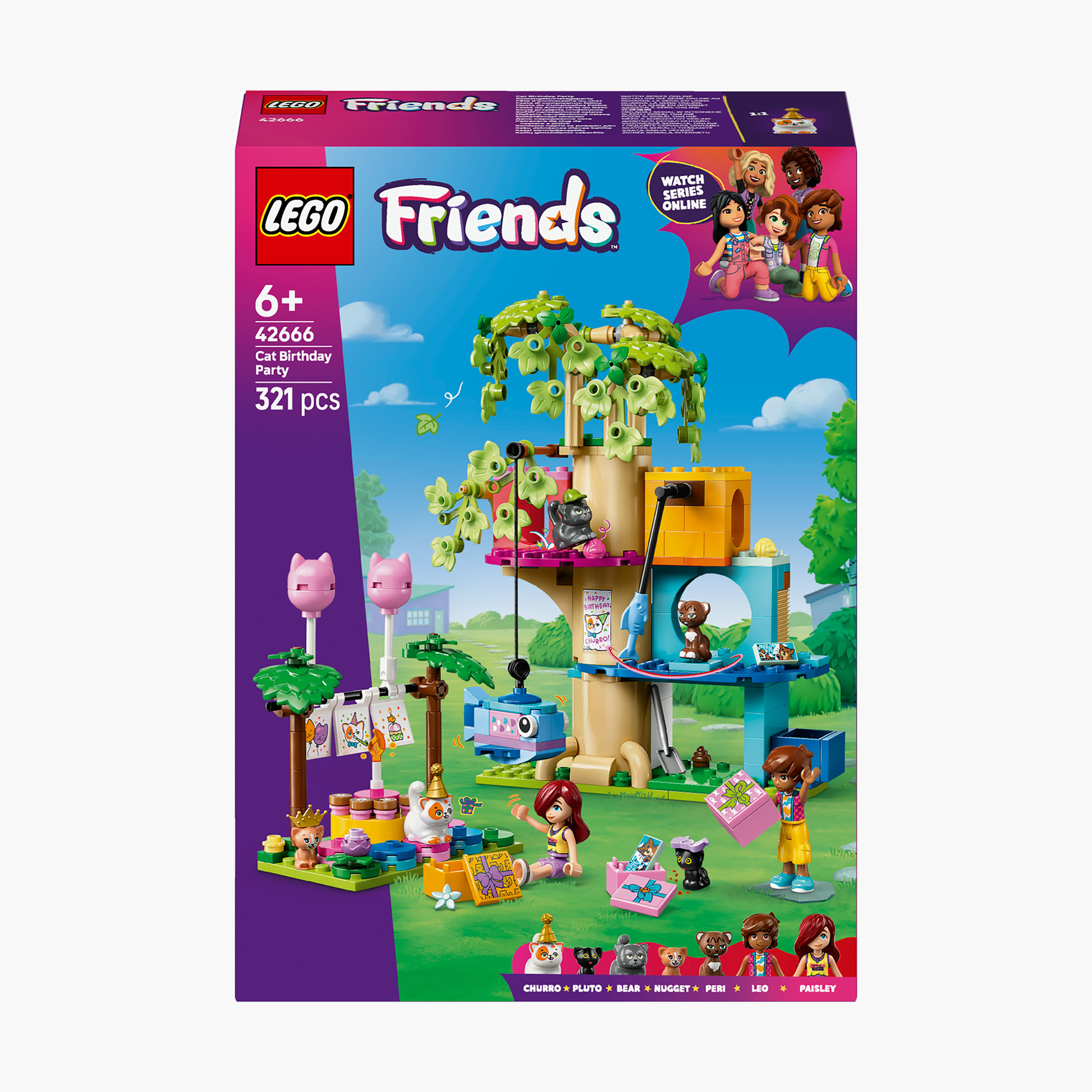 LEGO® Friends Cat Birthday Party & Tree House Building Kit Toy 42666-toys-buildingblocks-blocks-image-8