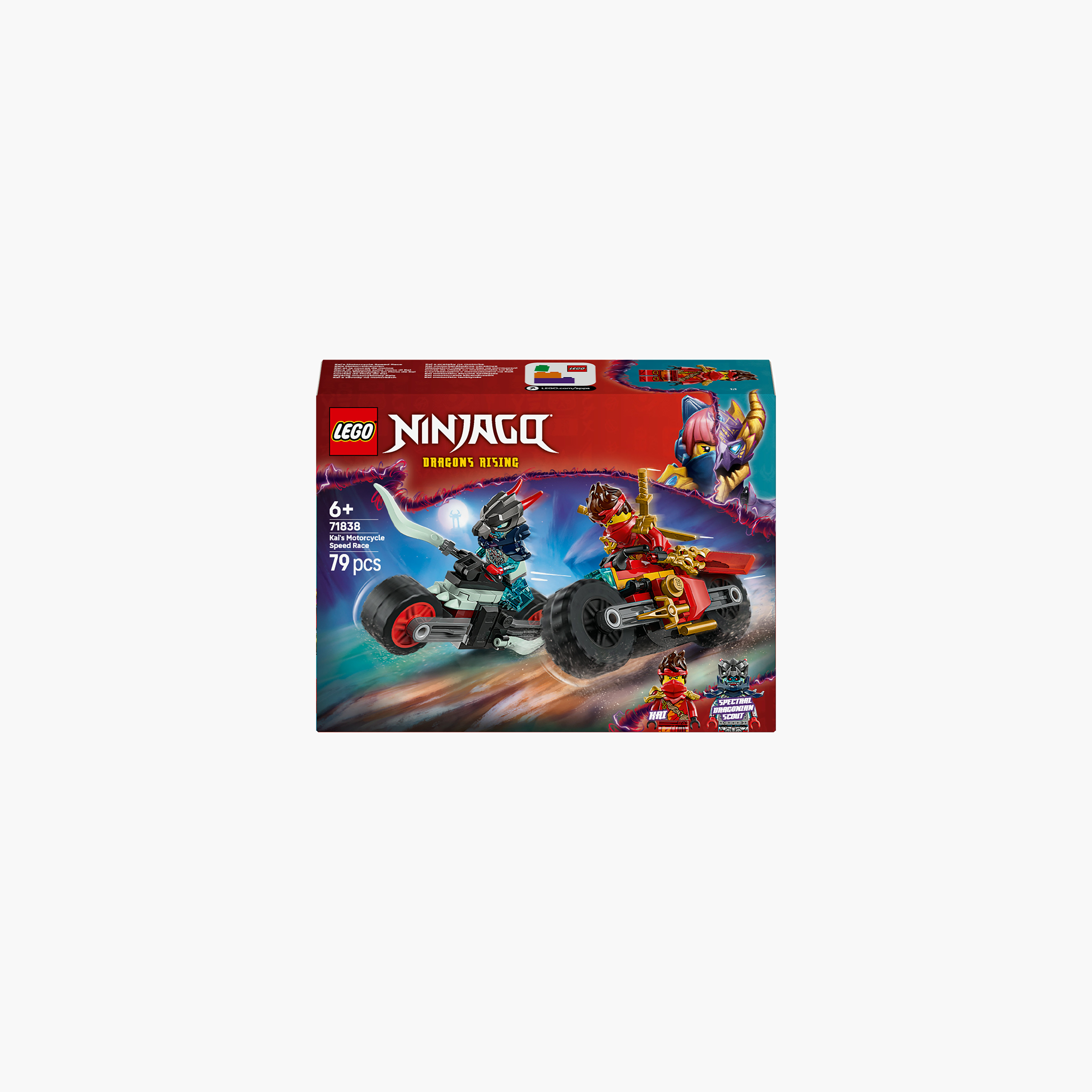 مجموعة مكعبات سباق الدراجات النارية السريعة من كاي 79 قطعة نينجاجو 71838 من ليجو-toys-buildingblocks-blocks-image-6