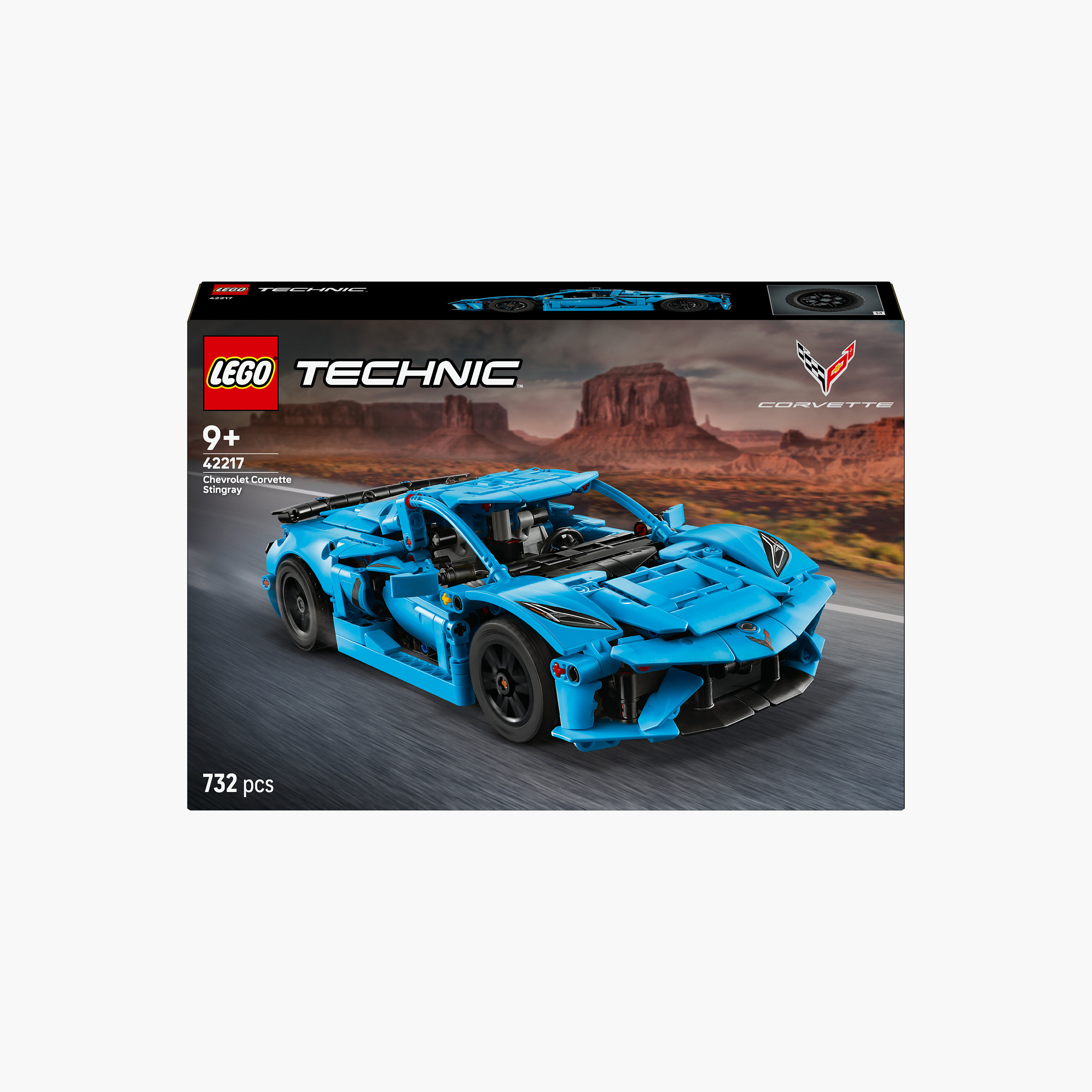 LEGO® Technic Chevrolet Corvette Stingray Blue Car Model Kit 42217-toys-buildingblocks-blocks-image-2