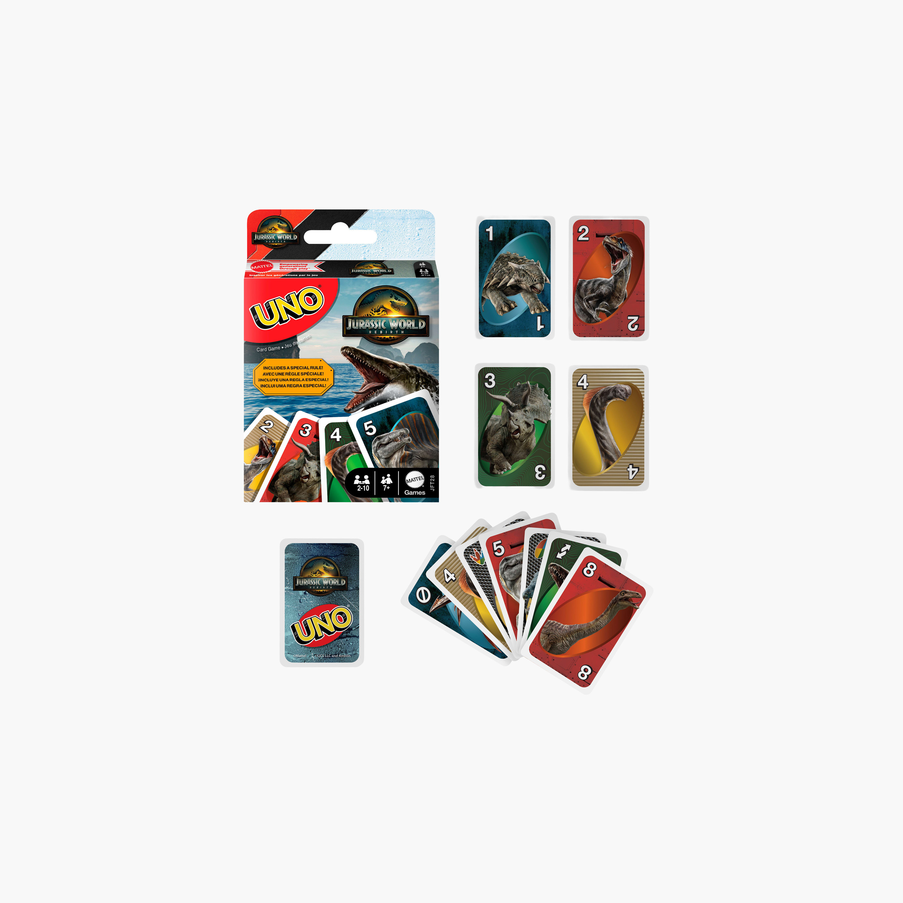 لعبة بطاقات أونو جوراسيك وورلد ريبرث-toys-indoortoys-boardgames-image-5