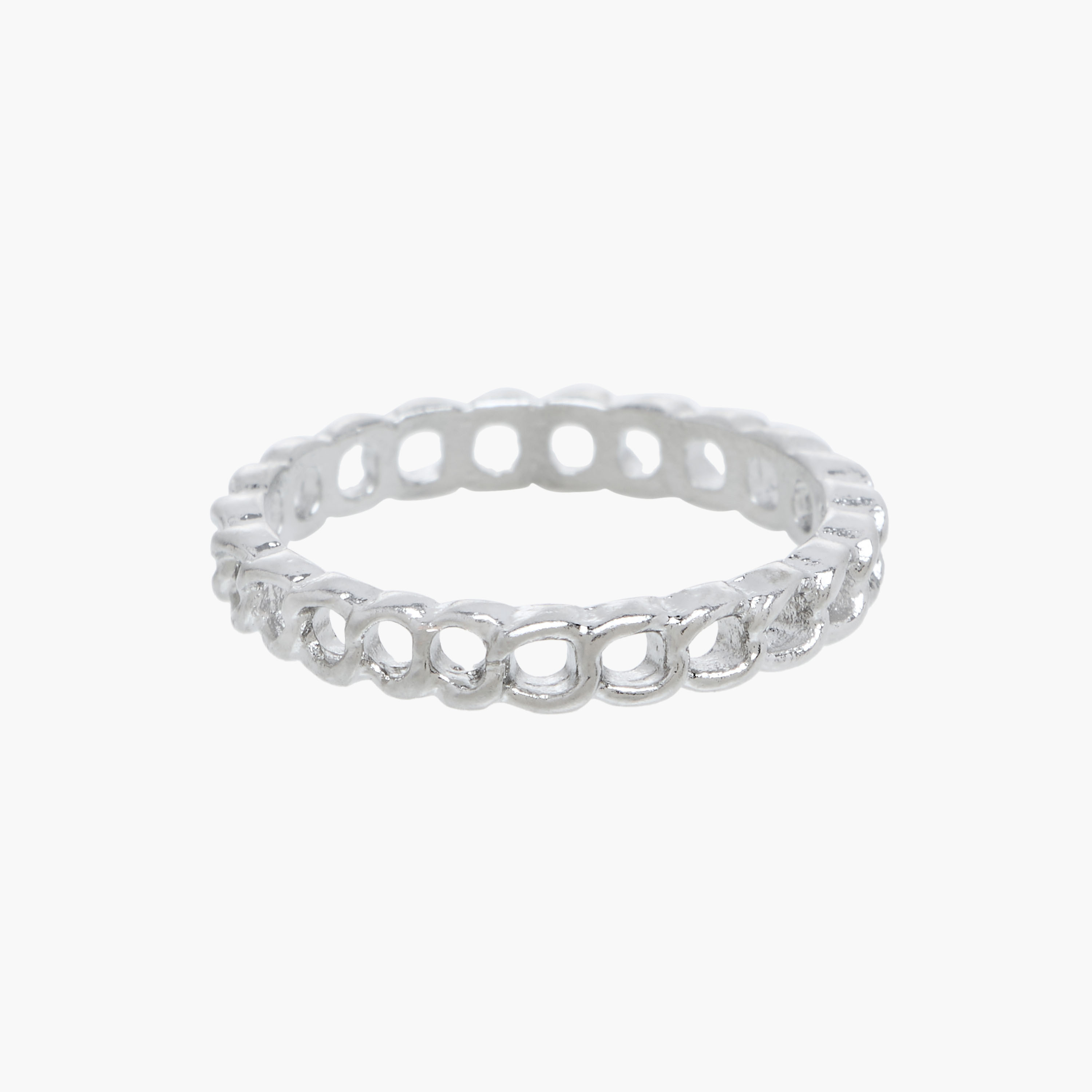 Stackable Silver Tone Metal Ring - Set of 8-women-watchesandjewellery-jewellery-rings-image-2