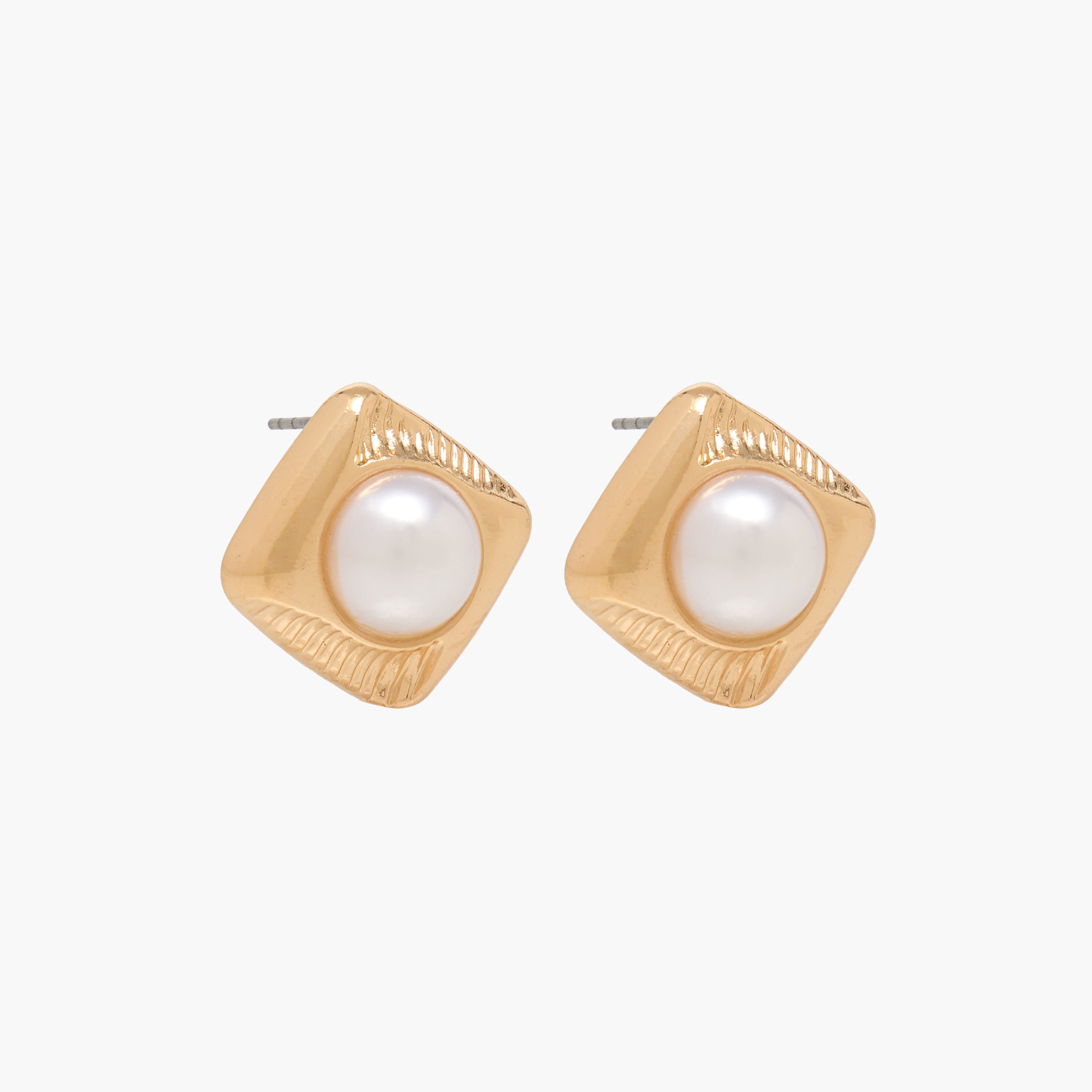 Pack of 2 Metal Embellished Stud Earrings with Pushback Closure-women-watchesandjewellery-jewellery-earrings-image-2