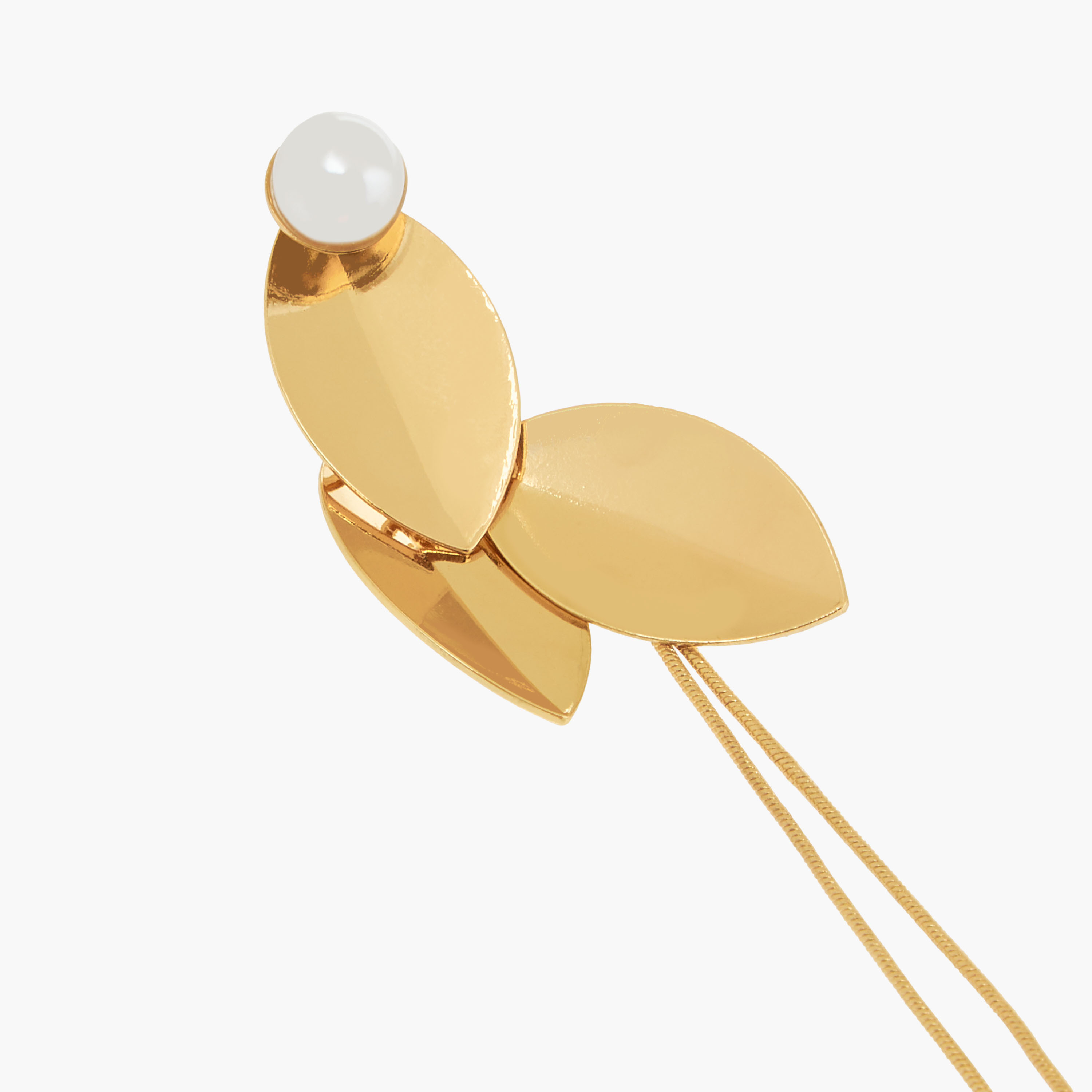 Metal Leaf Dangler Earrings with Pushback Closure-women-watchesandjewellery-jewellery-earrings-image-3