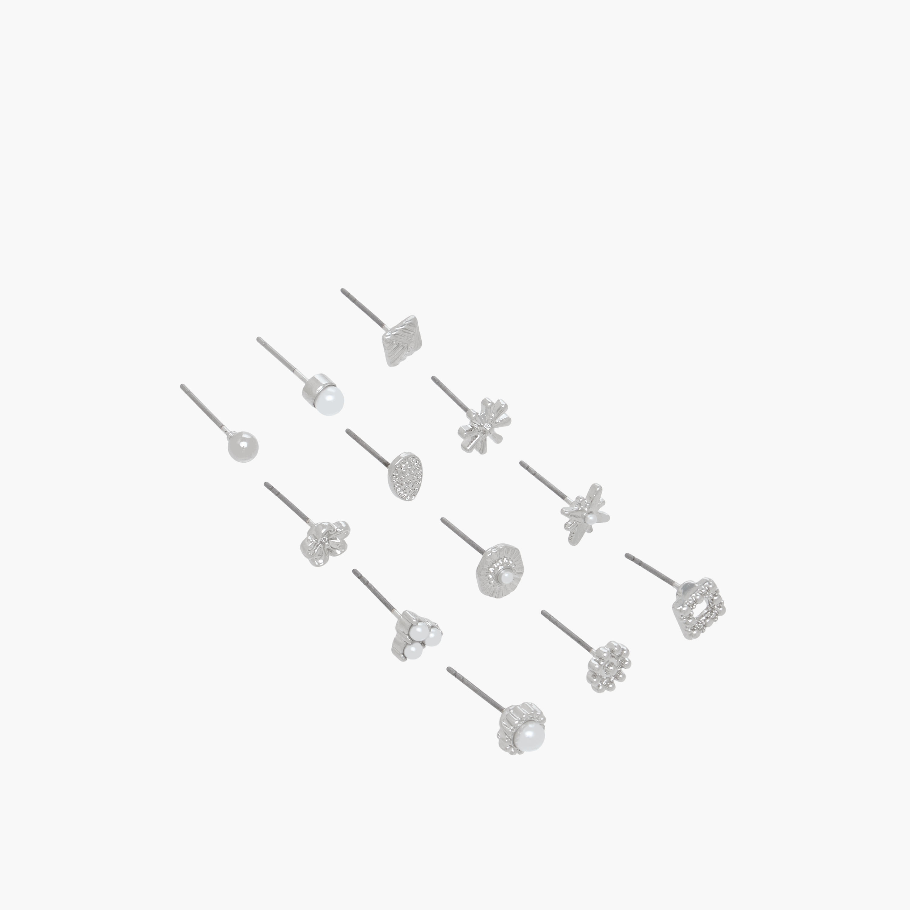 Pack of 12 Assorted Stud Earrings with Pushback Closure-women-watchesandjewellery-jewellery-earrings-image-2