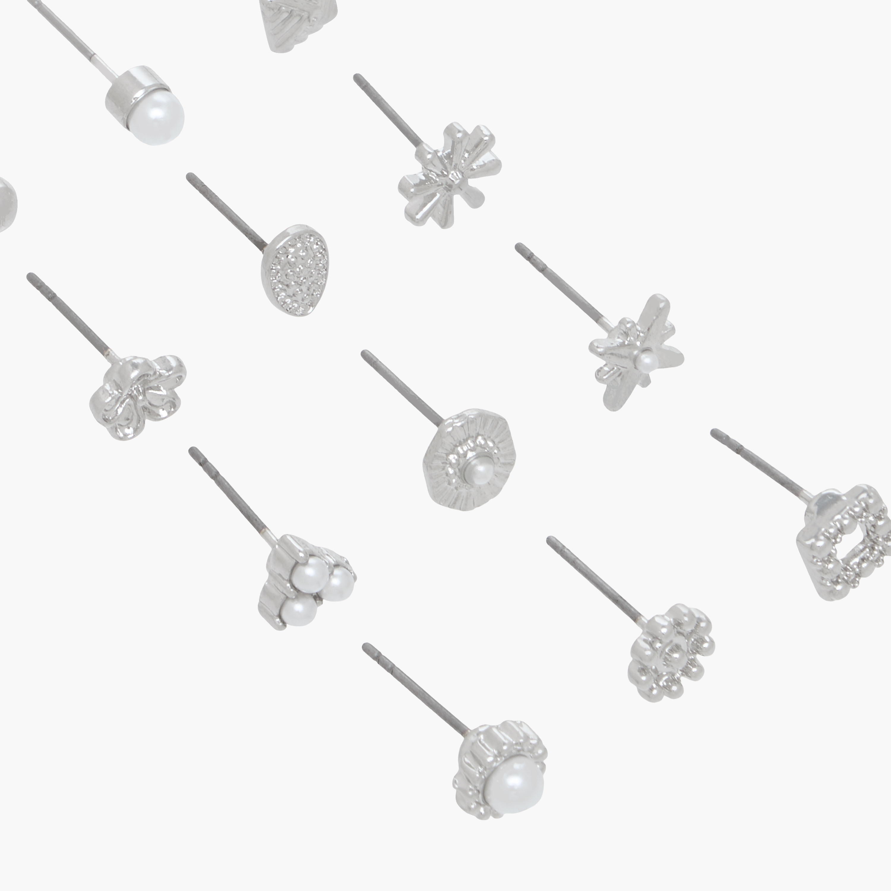 Pack of 12 Assorted Stud Earrings with Pushback Closure-women-watchesandjewellery-jewellery-earrings-image-3