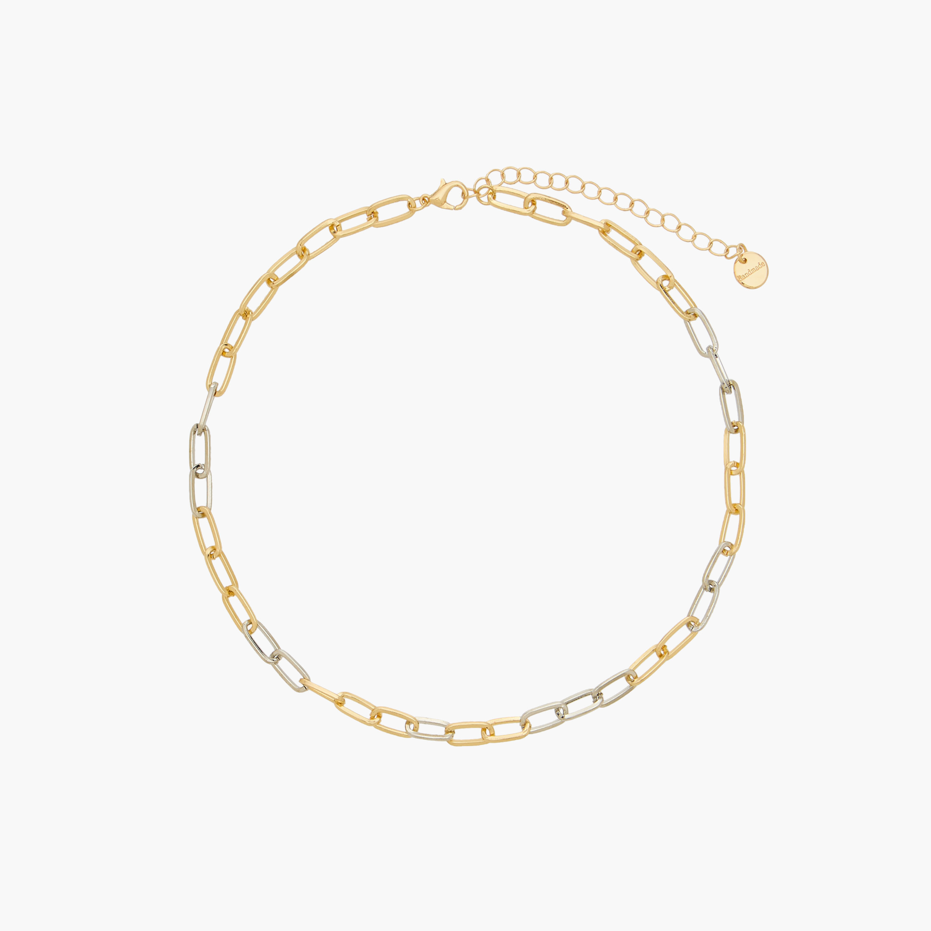 Metal Dual-Tone Link Necklace-women-watchesandjewellery-jewellery-necklacesandpendants-image-1