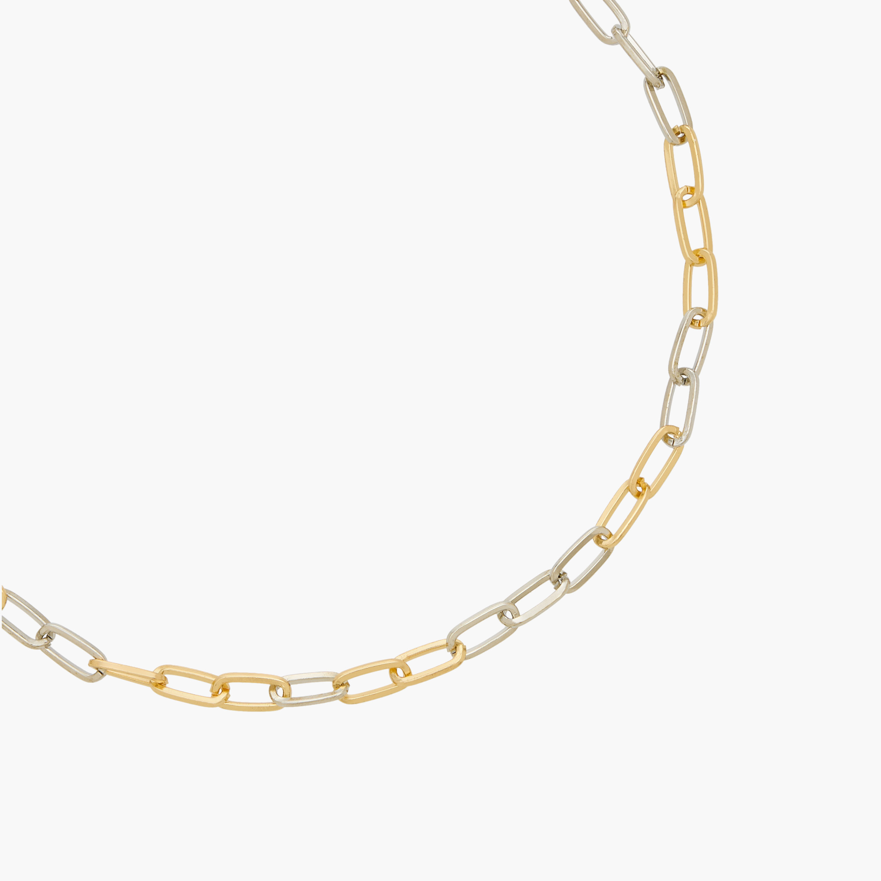 Metal Dual-Tone Link Necklace-women-watchesandjewellery-jewellery-necklacesandpendants-image-2