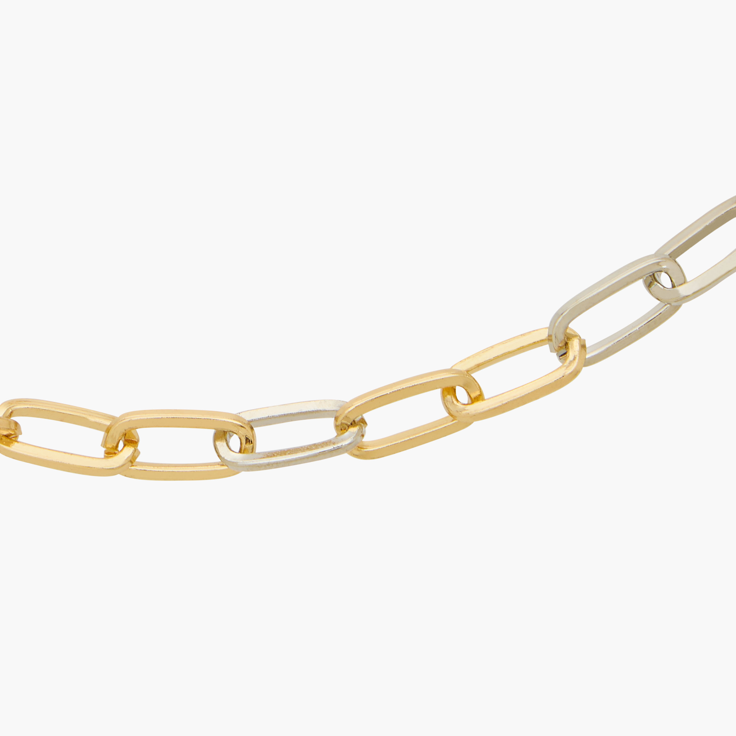 Metal Dual-Tone Link Necklace-women-watchesandjewellery-jewellery-necklacesandpendants-image-3
