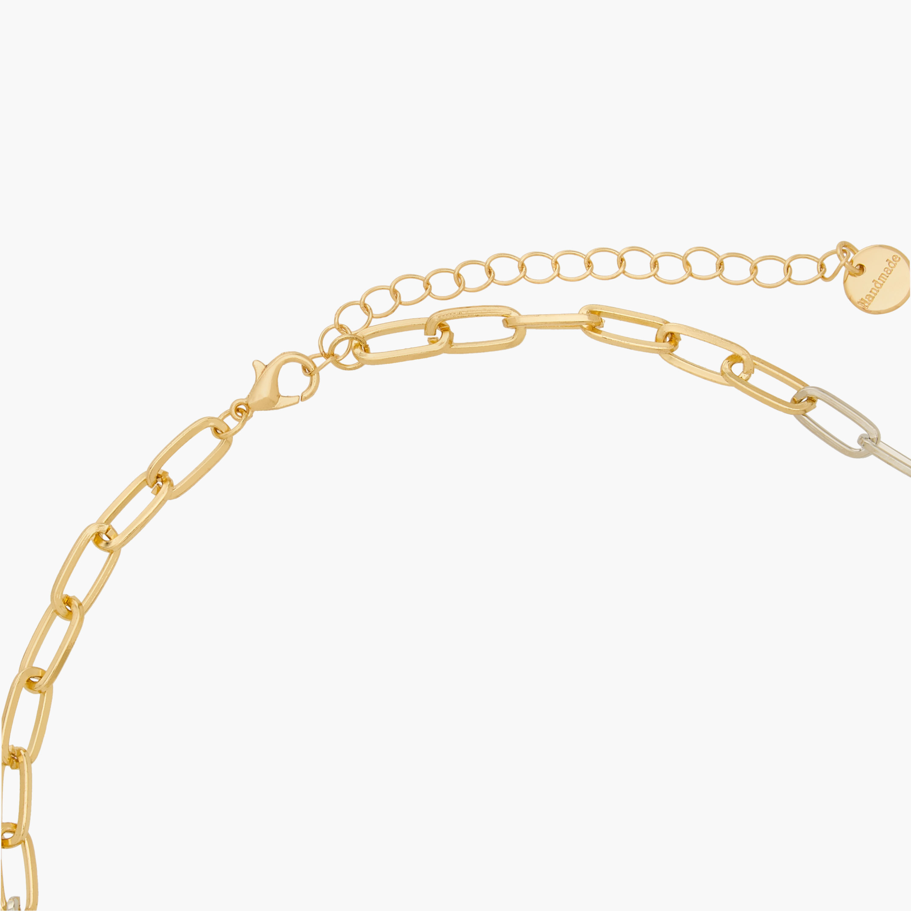 Metal Dual-Tone Link Necklace-women-watchesandjewellery-jewellery-necklacesandpendants-image-4