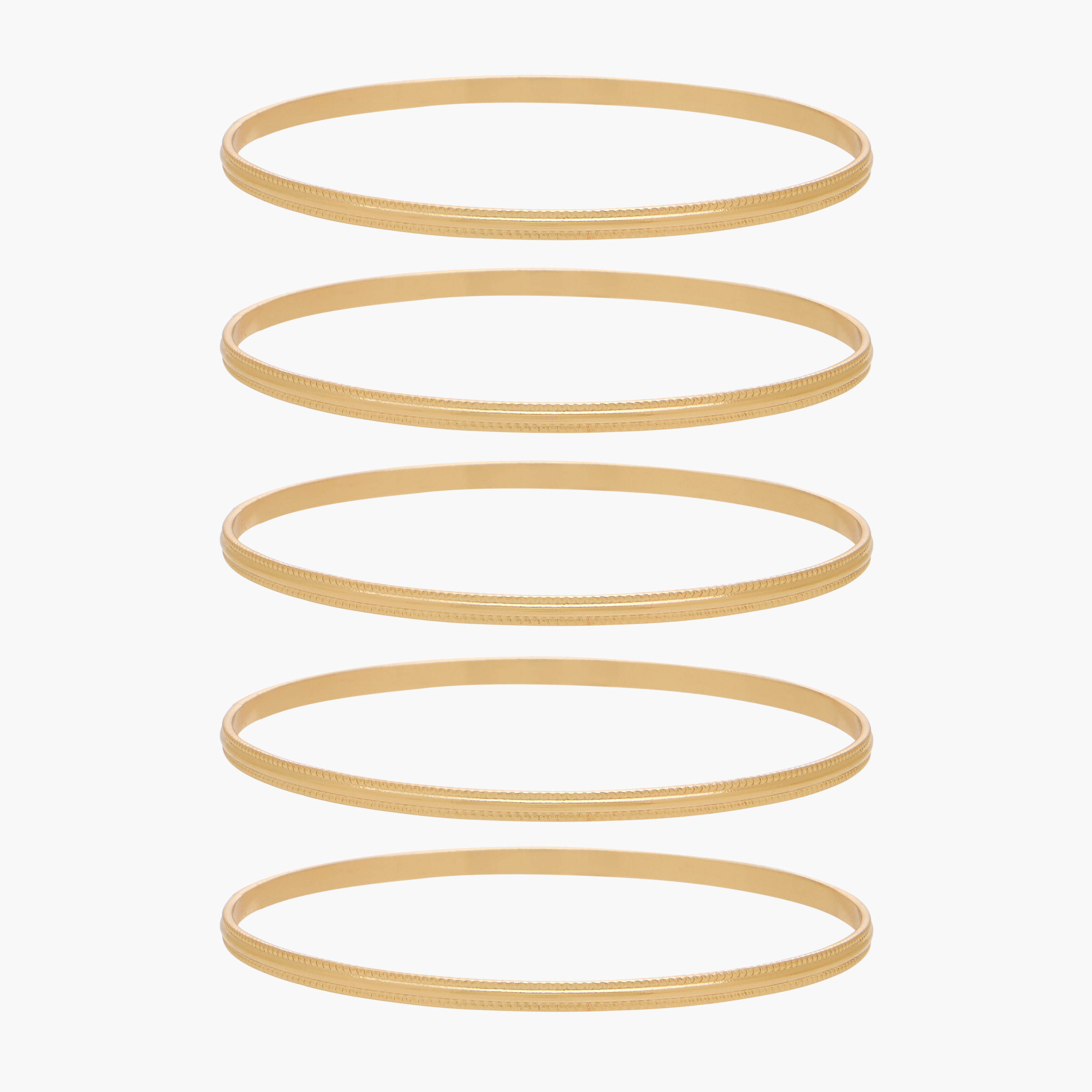 Pack of 5 Metal Textured Bangle-women-watchesandjewellery-jewellery-banglesandbracelets-image-1