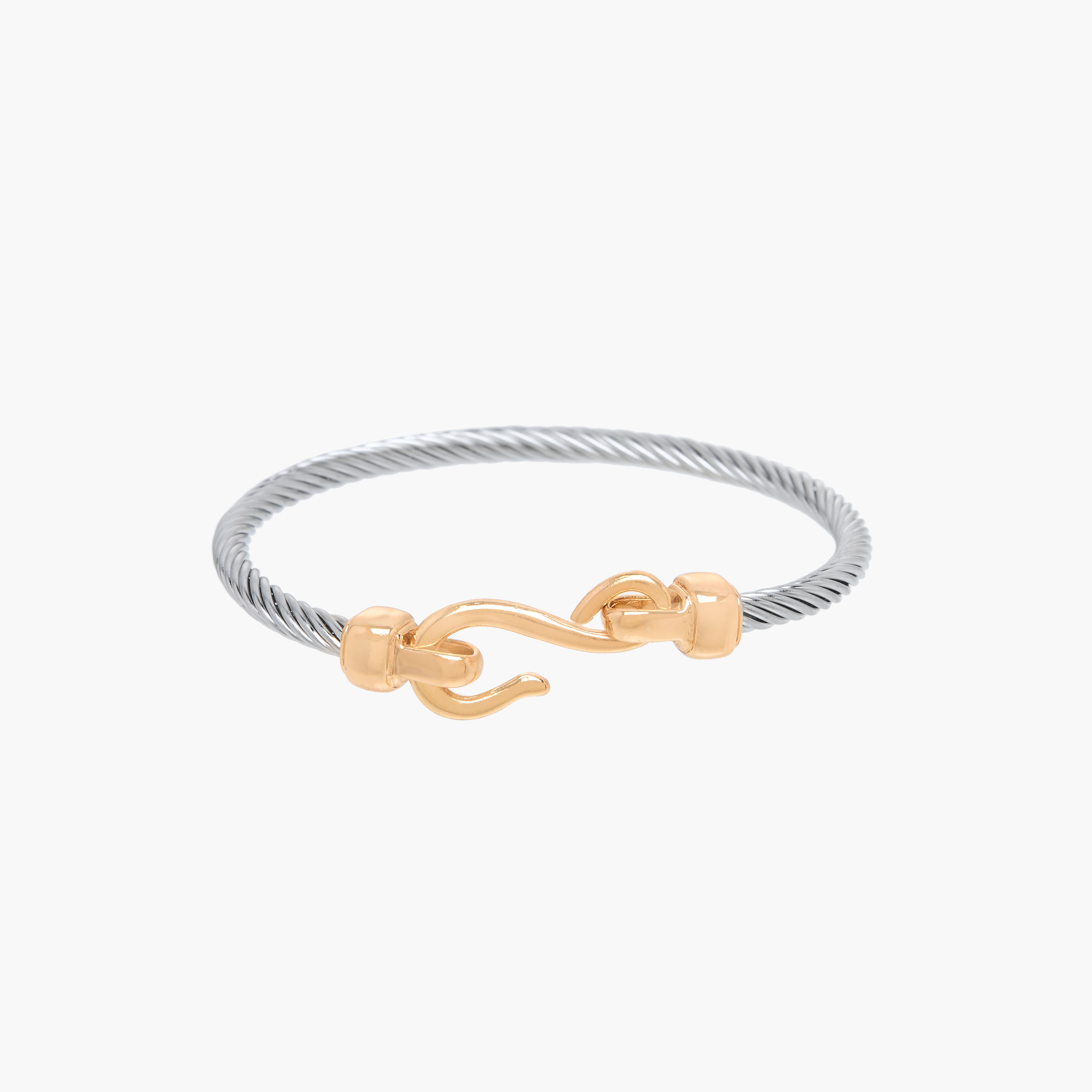 Textured Metal Hook Clasp Bracelet-women-watchesandjewellery-jewellery-banglesandbracelets-image-1