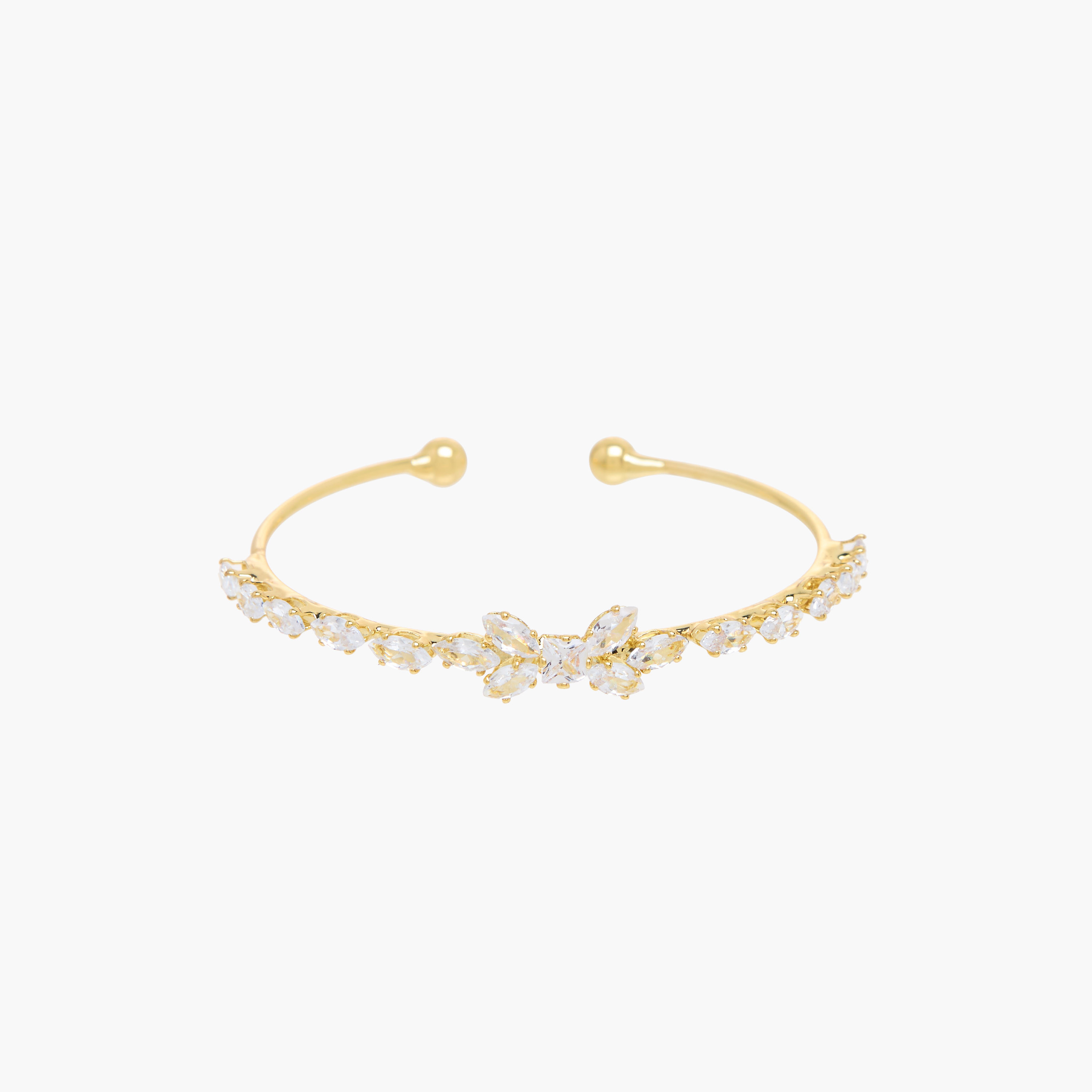 Metal Diamante Embellished Cuff Bracelet-women-watchesandjewellery-jewellery-banglesandbracelets-image-1
